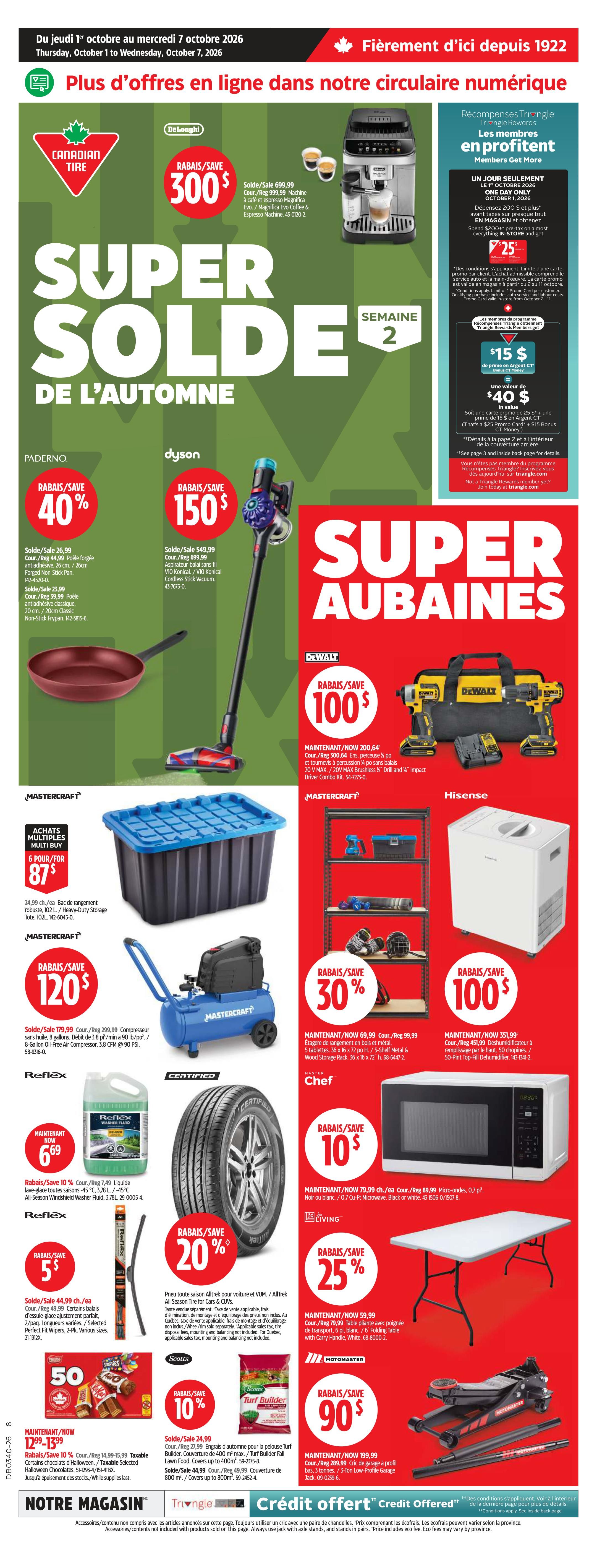 Canadian Tire (QC) Flyer October 1 to 7
