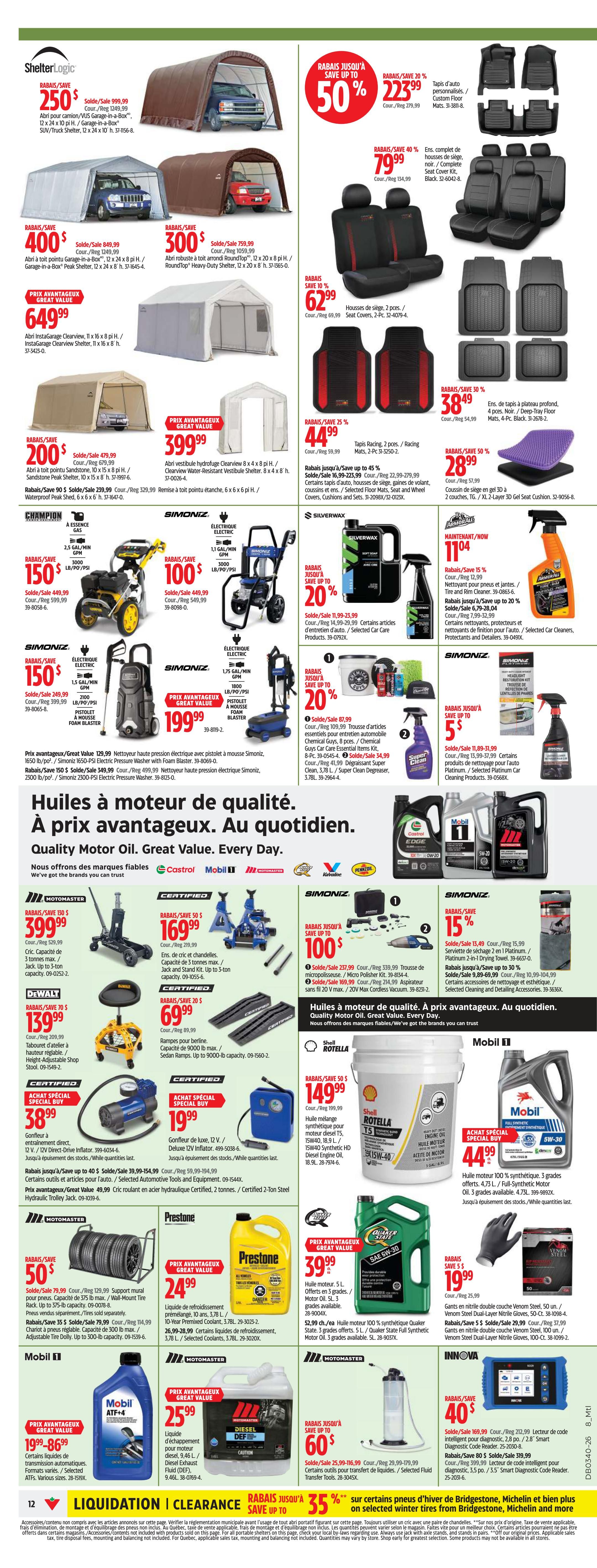 Canadian Tire (QC) Flyer October 1 to 7