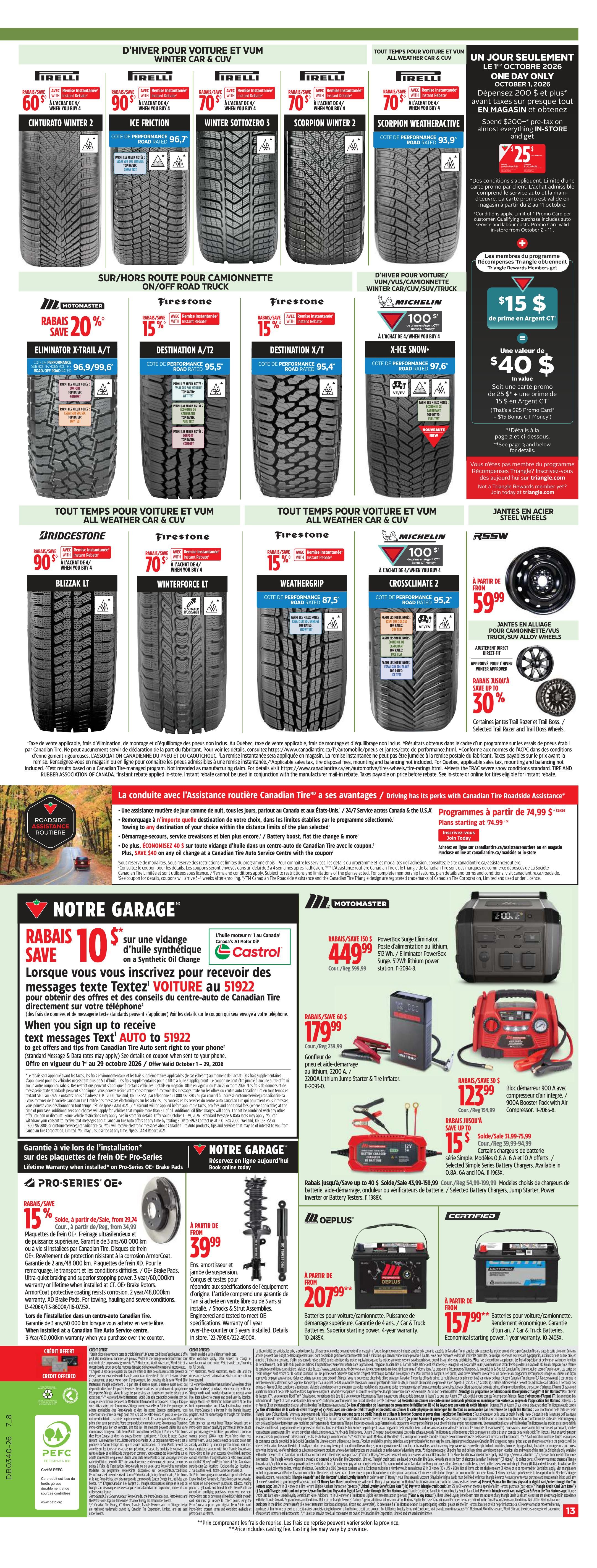 Canadian Tire (QC) Flyer October 1 to 7