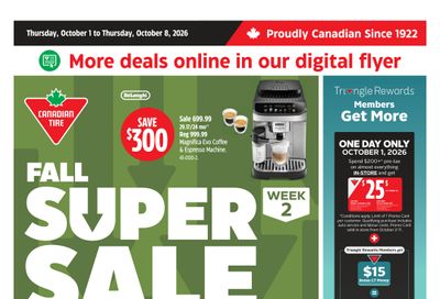 Canadian Tire (West) Flyer October 1 to 8