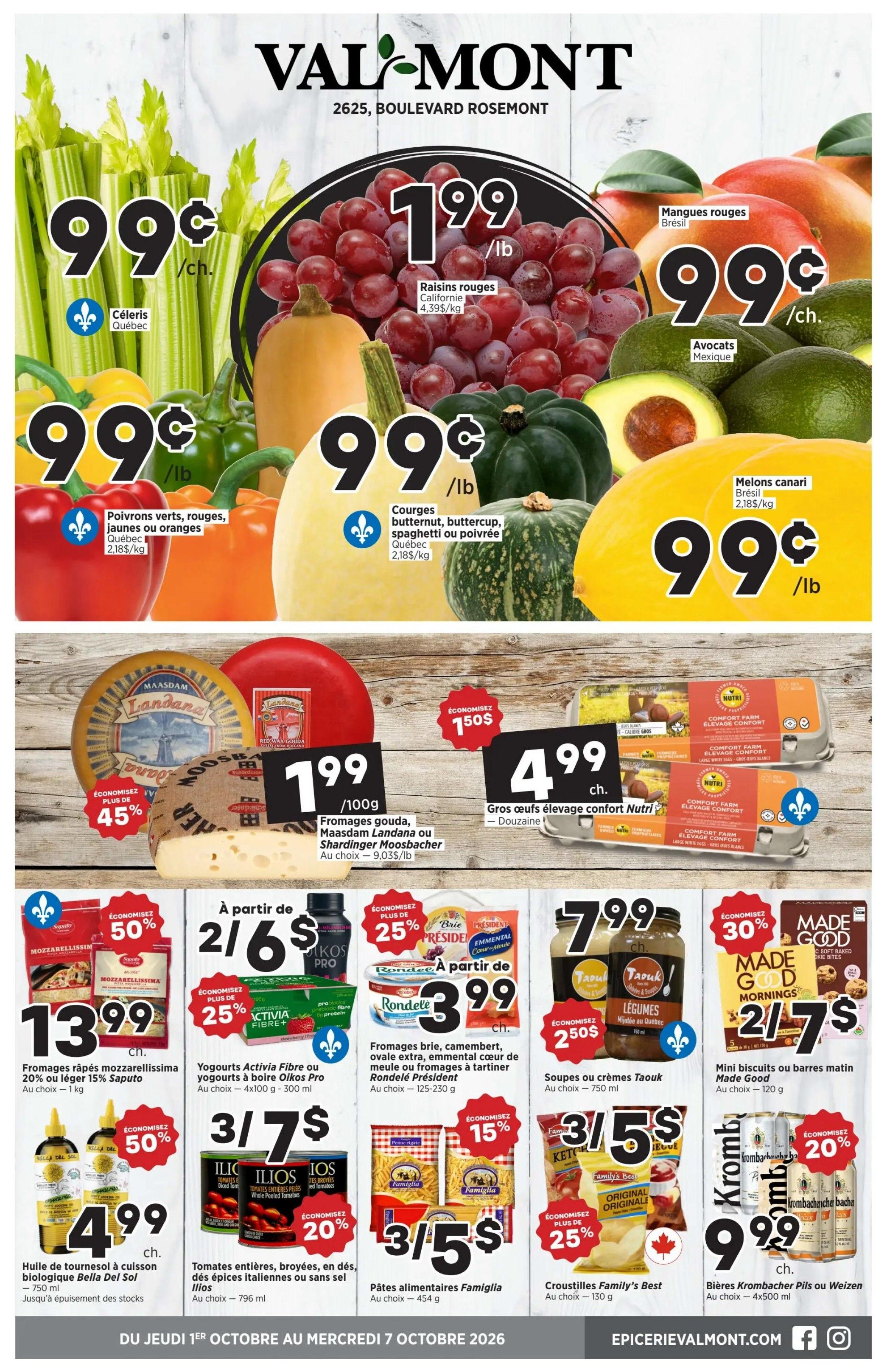 Val-Mont Flyer October 1 to 7