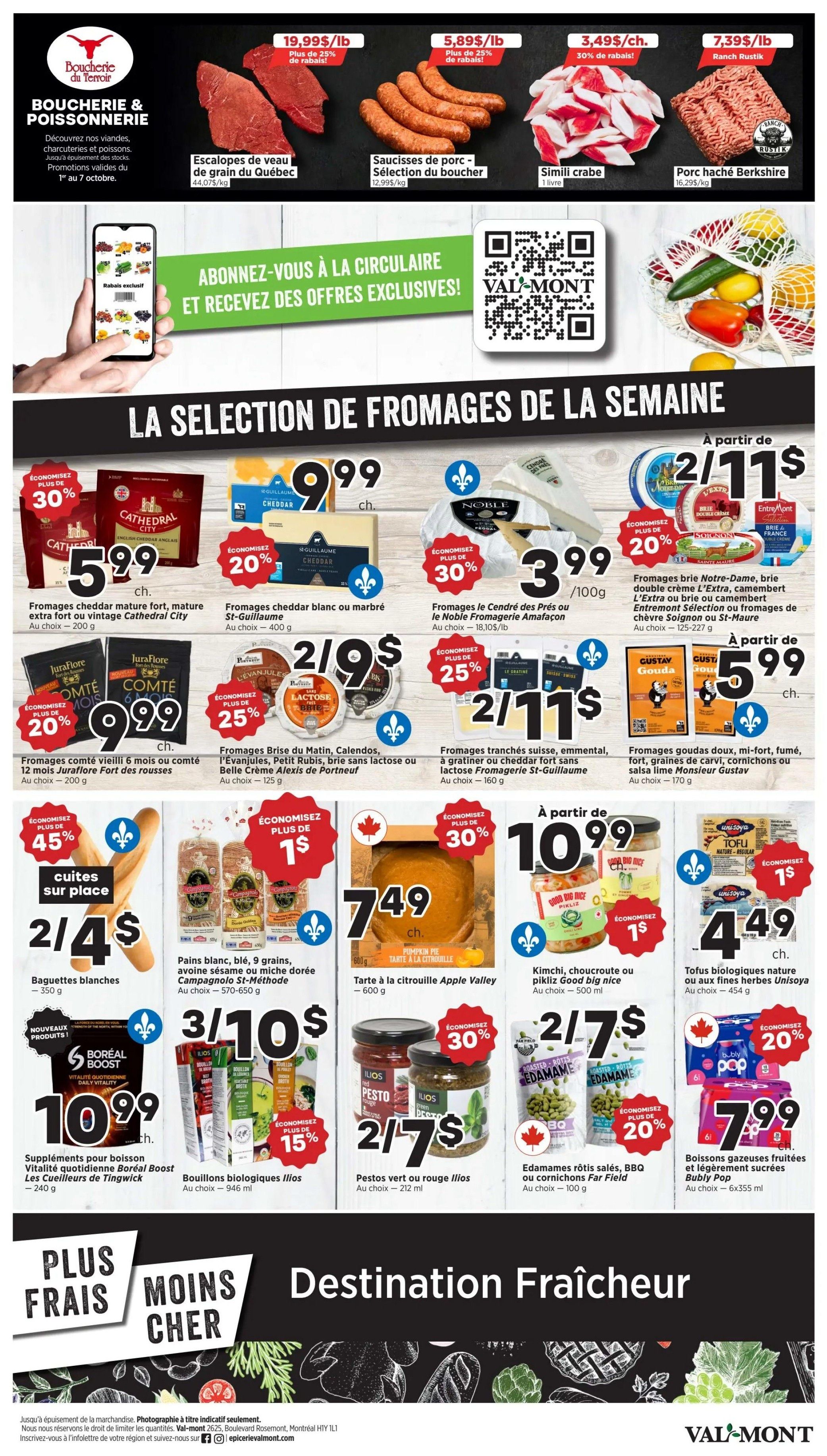 Val-Mont Flyer October 1 to 7