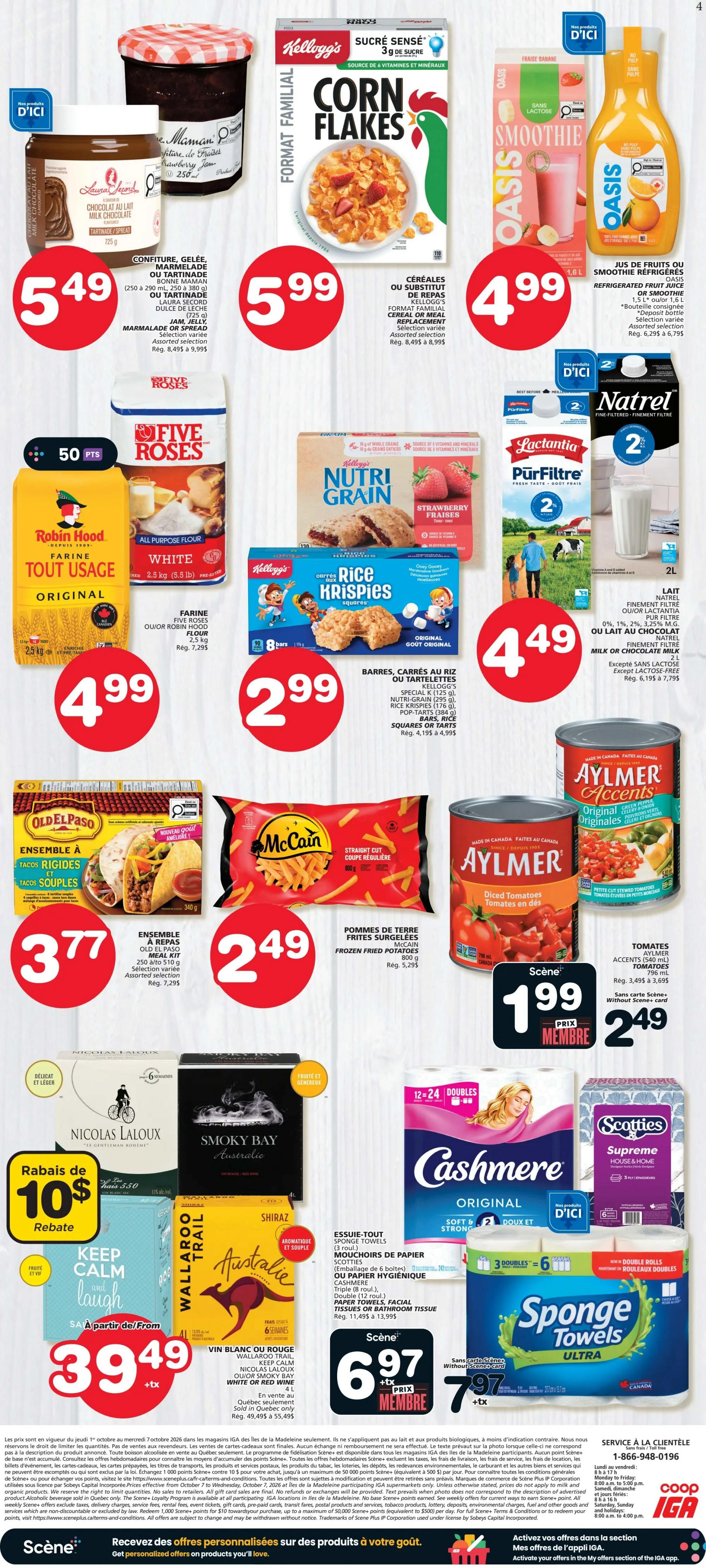 Coop IGA (QC) Flyer October 1 to 7