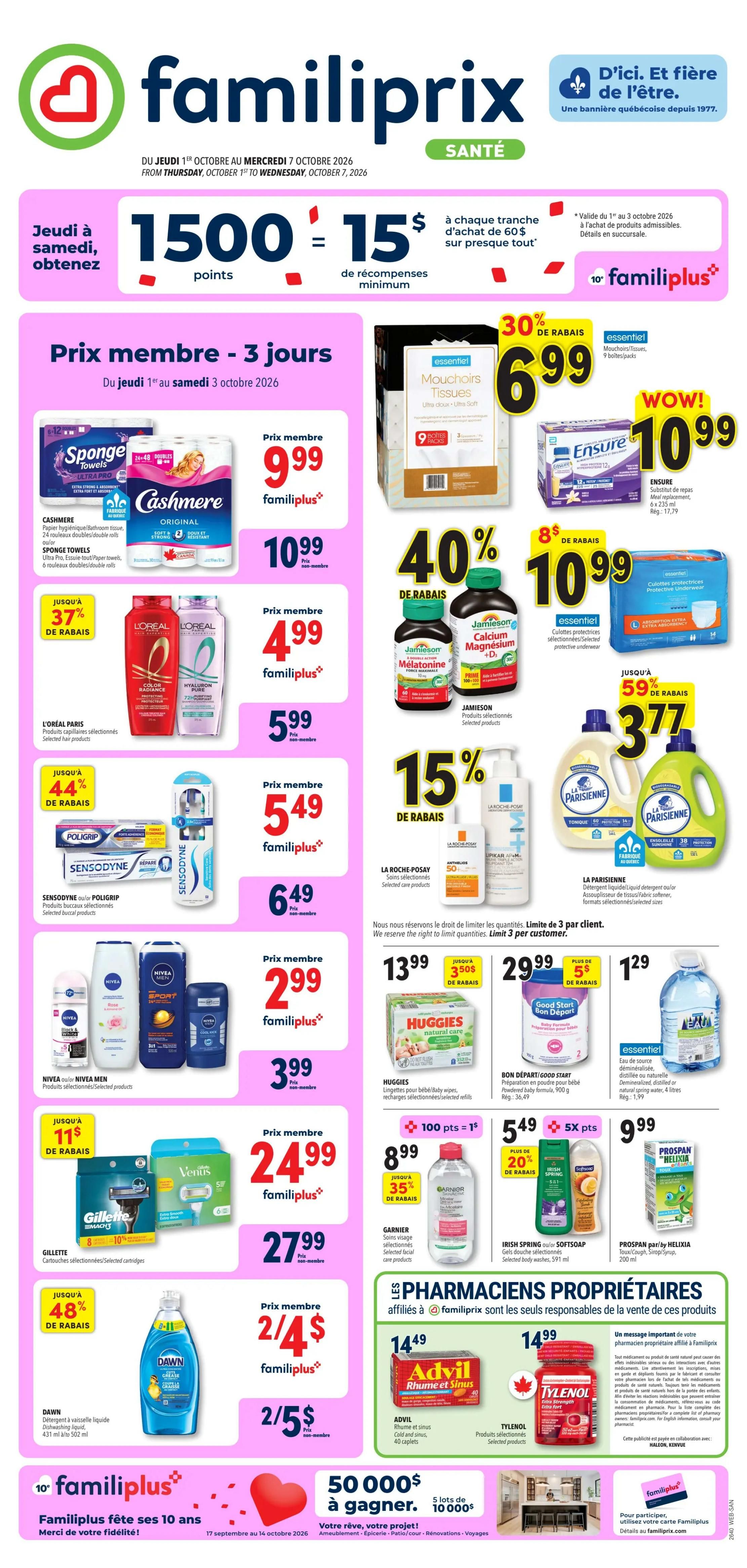 Familiprix Sante Flyer October 1 to 7