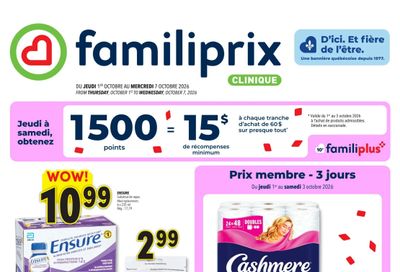 Familiprix Clinique Flyer October 1 to 7