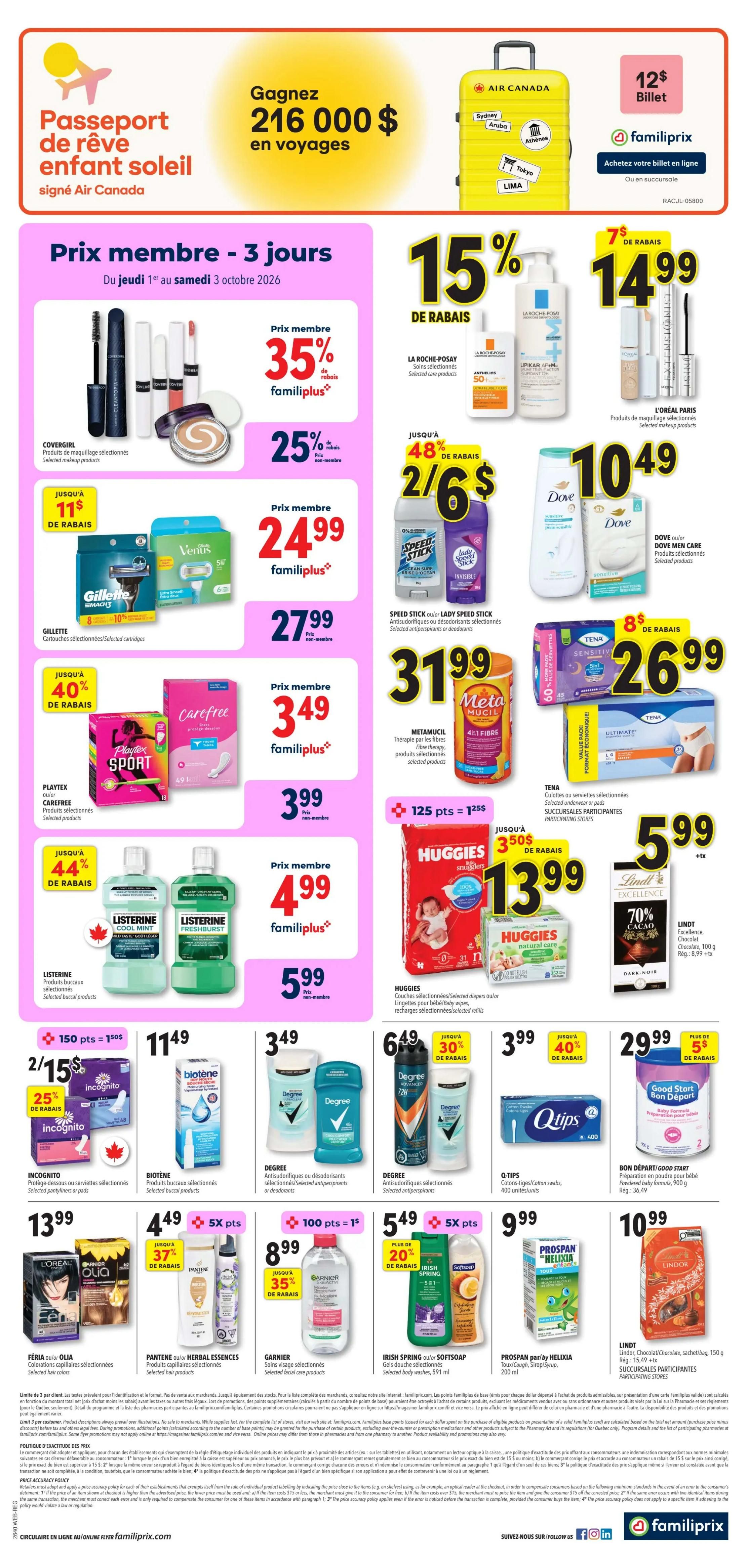 Familiprix Flyer October 1 to 7