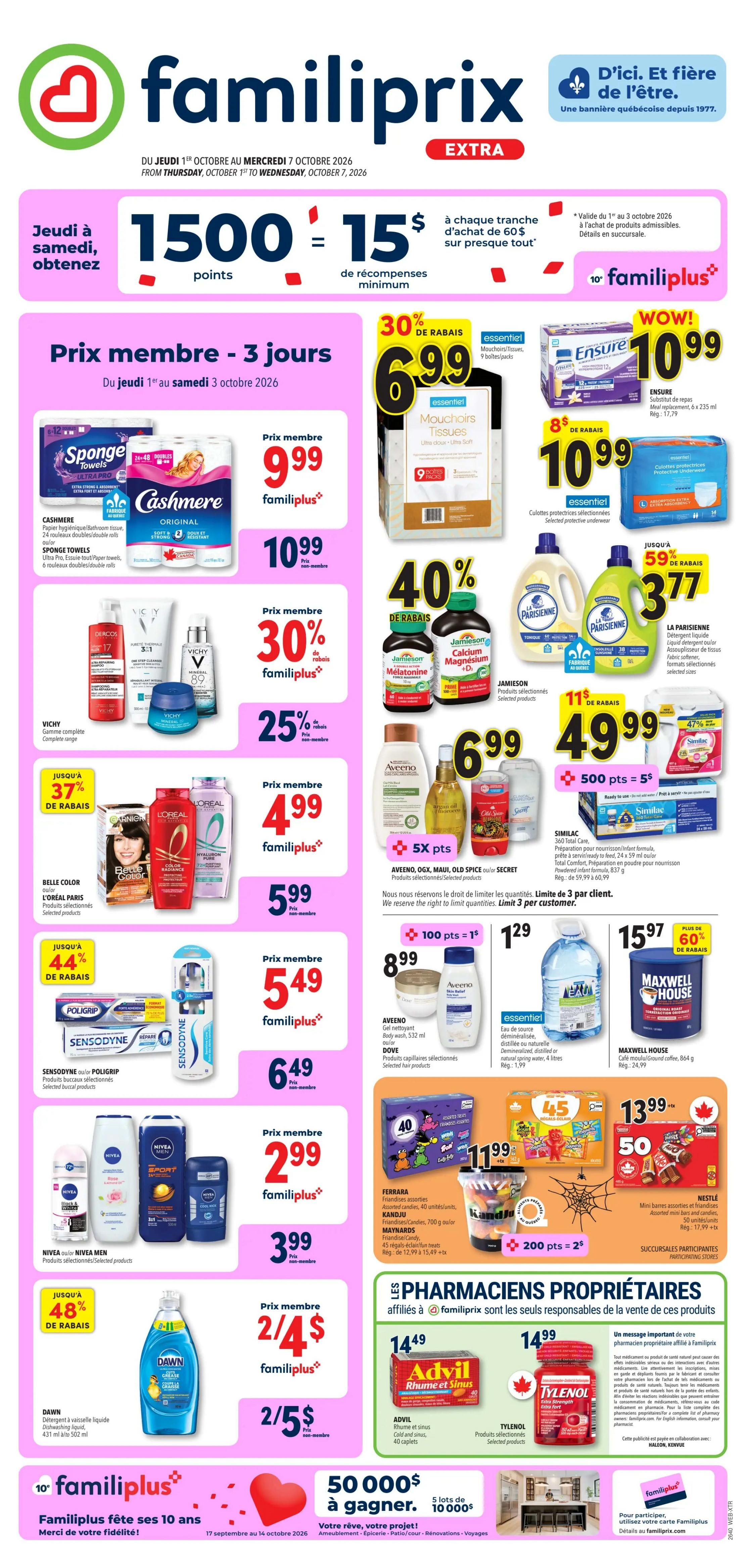 Familiprix Extra Flyer October 1 to 7