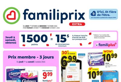 Familiprix Extra Flyer October 1 to 7