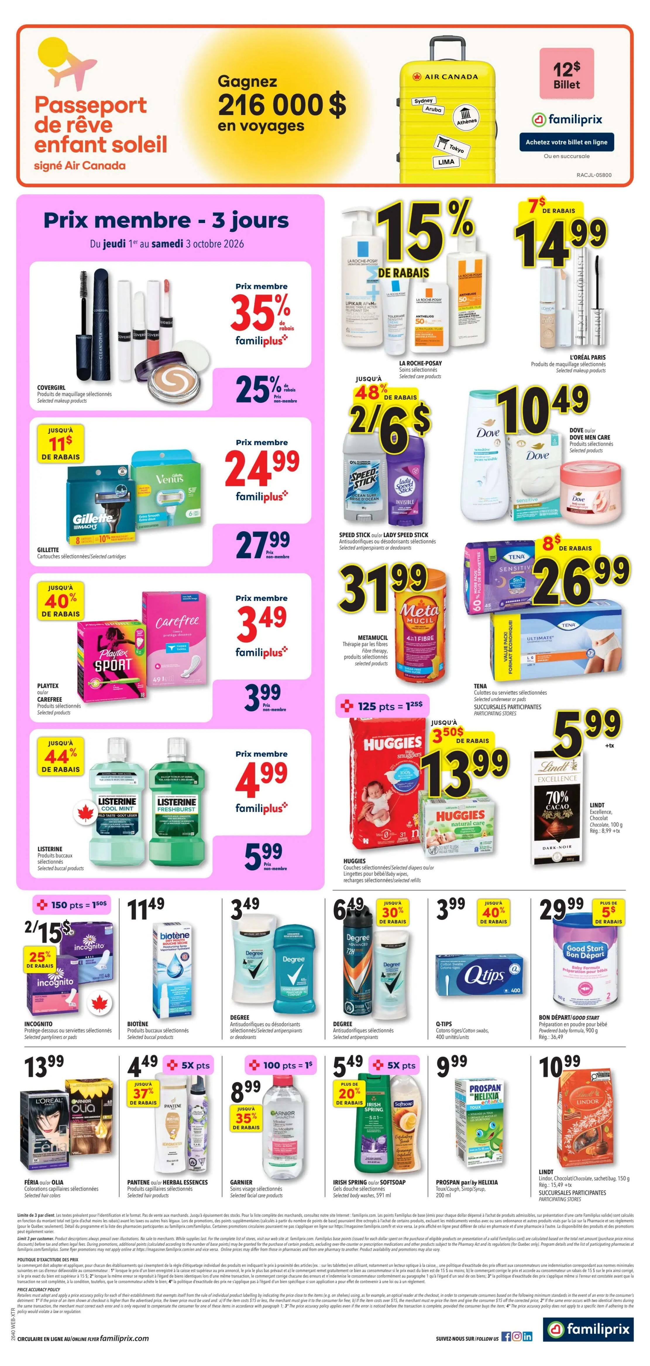 Familiprix Extra Flyer October 1 to 7