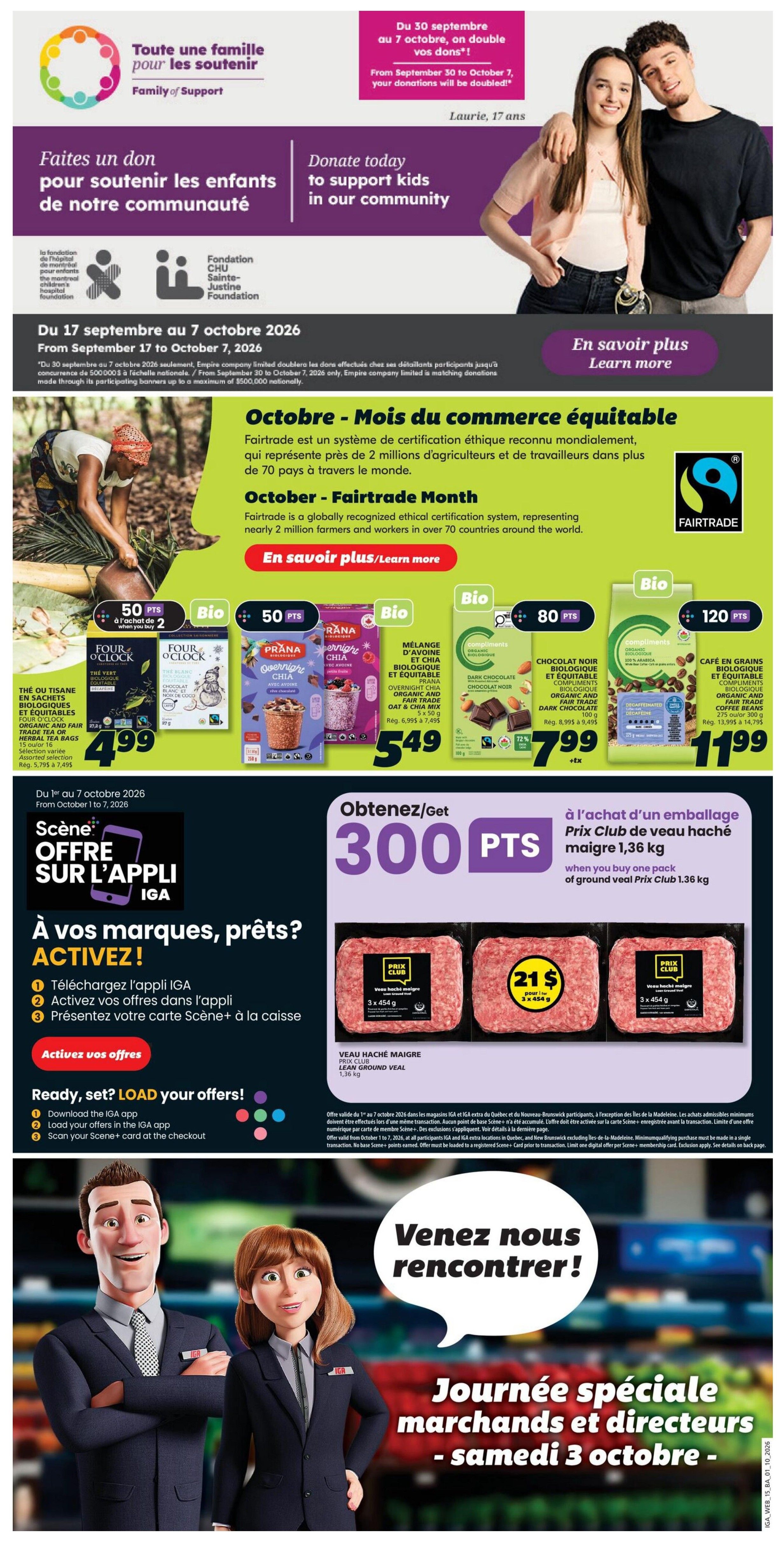 IGA (NB) Flyer October 1 to 7