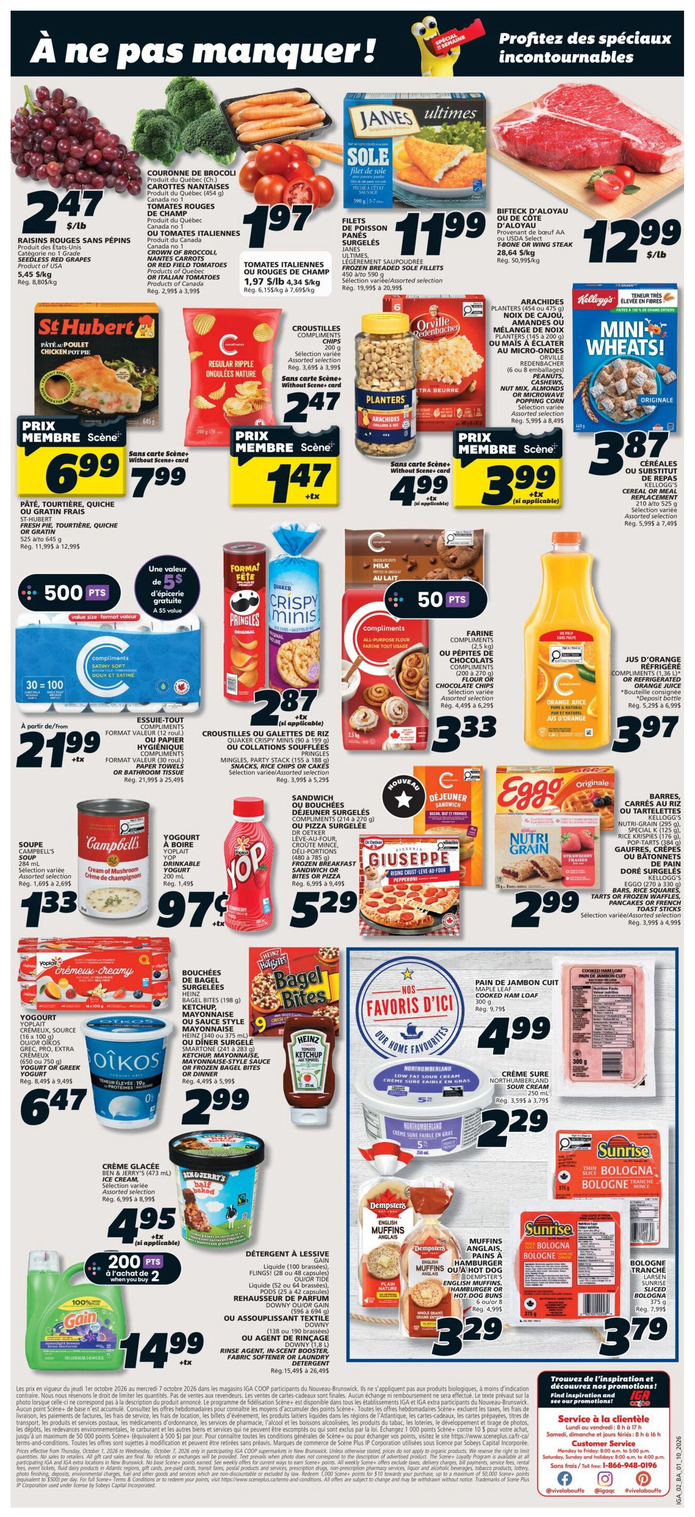 IGA (NB) Flyer October 1 to 7
