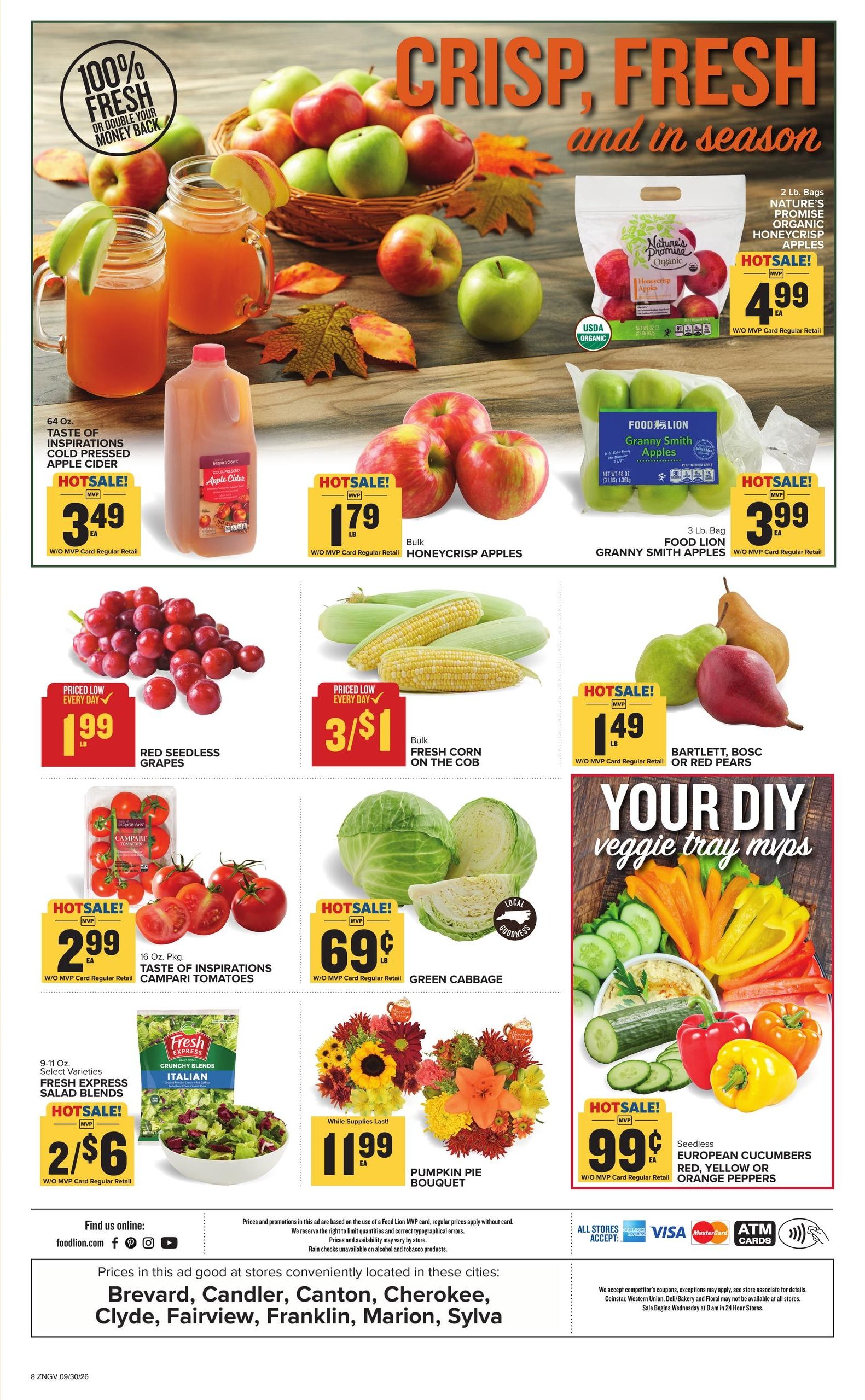 Food Lion (Asheville-Bryson City Area, NC) Weekly Ad September 30 - October 6, 2026
