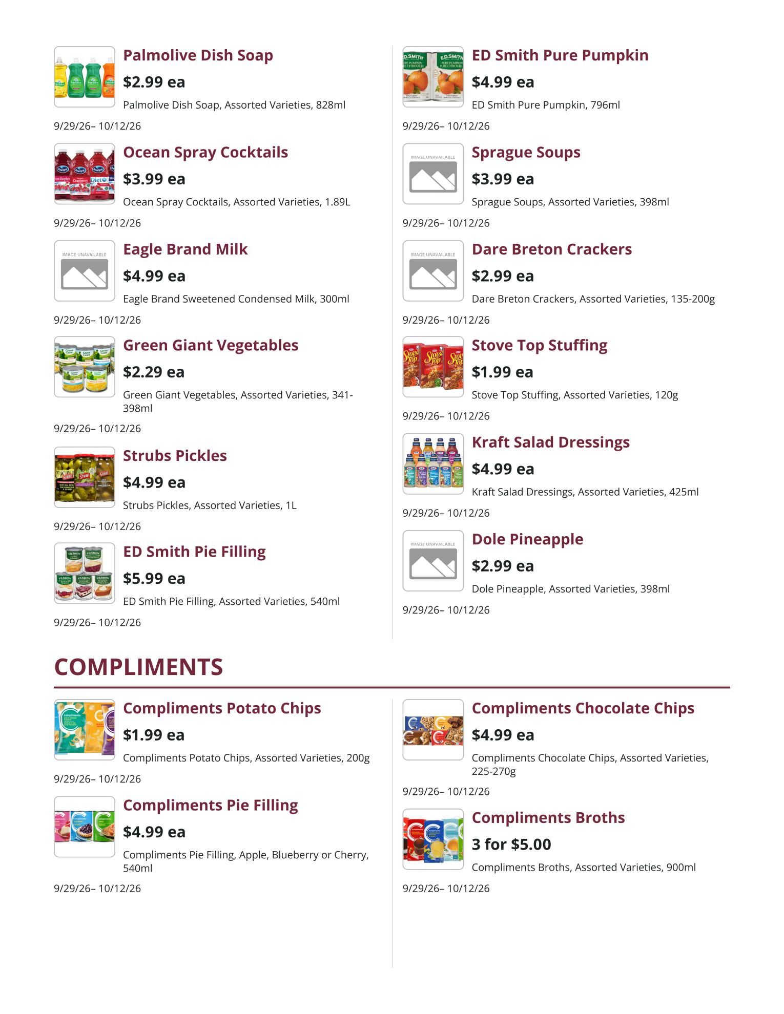 Kudrinko's Flyer September 29 to October 12
