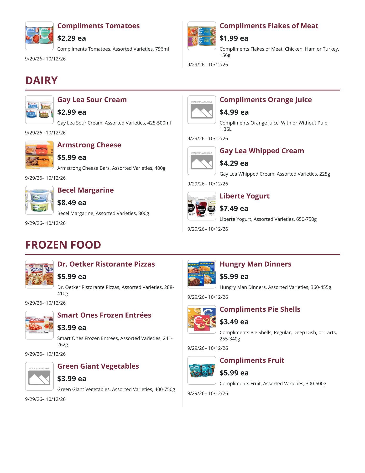 Kudrinko's Flyer September 29 to October 12