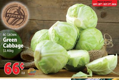 Pepper's Foods Flyer September 29 to October 5