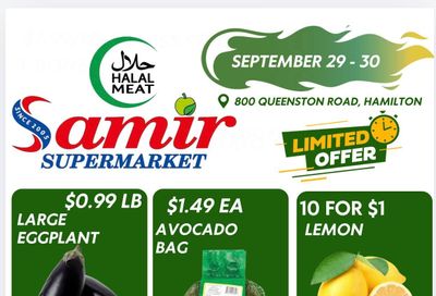 Samir Supermarket (Hamilton) Flyer September 29 and 30