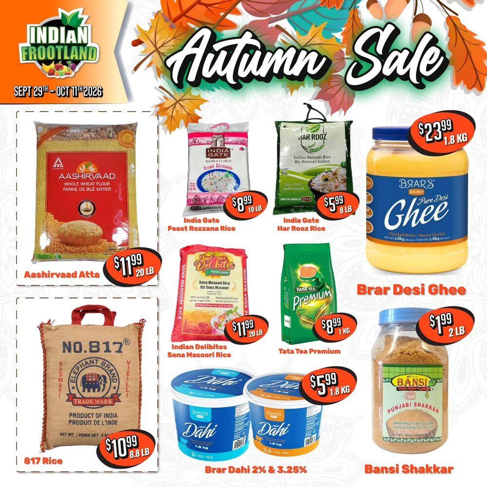 Indian Frootland Flyer September 29 to October 11