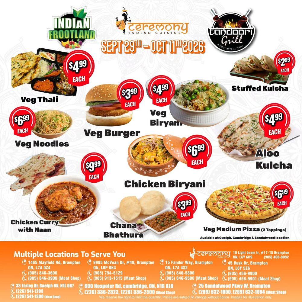 Indian Frootland Flyer September 29 to October 11