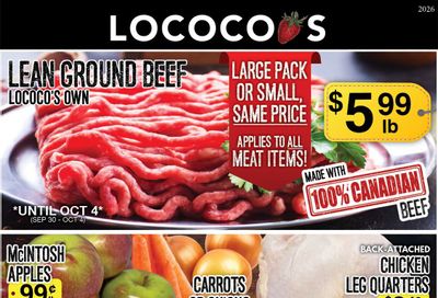 Lococo's Flyer September 30 to October 4