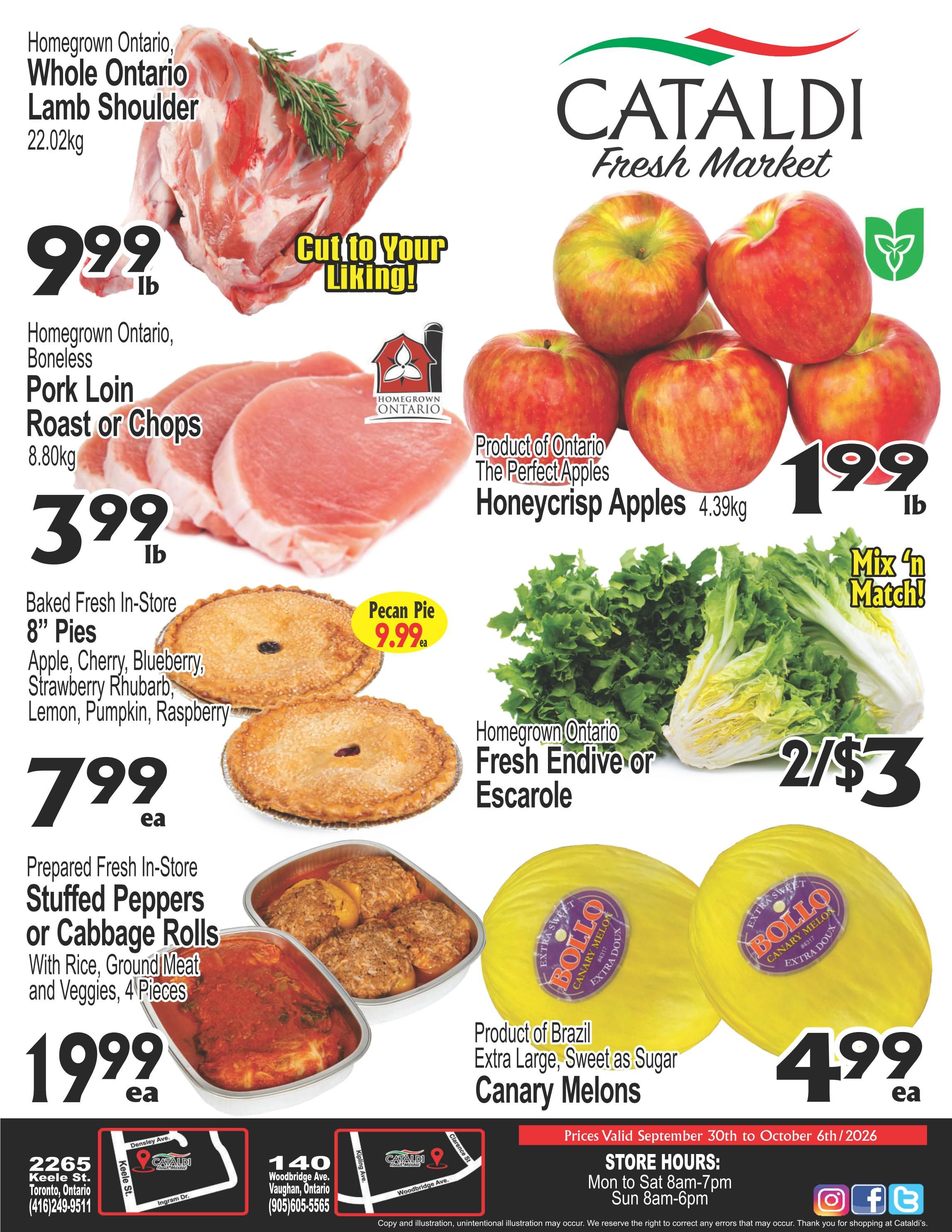 Cataldi Fresh Market Flyer September 30 to October 6