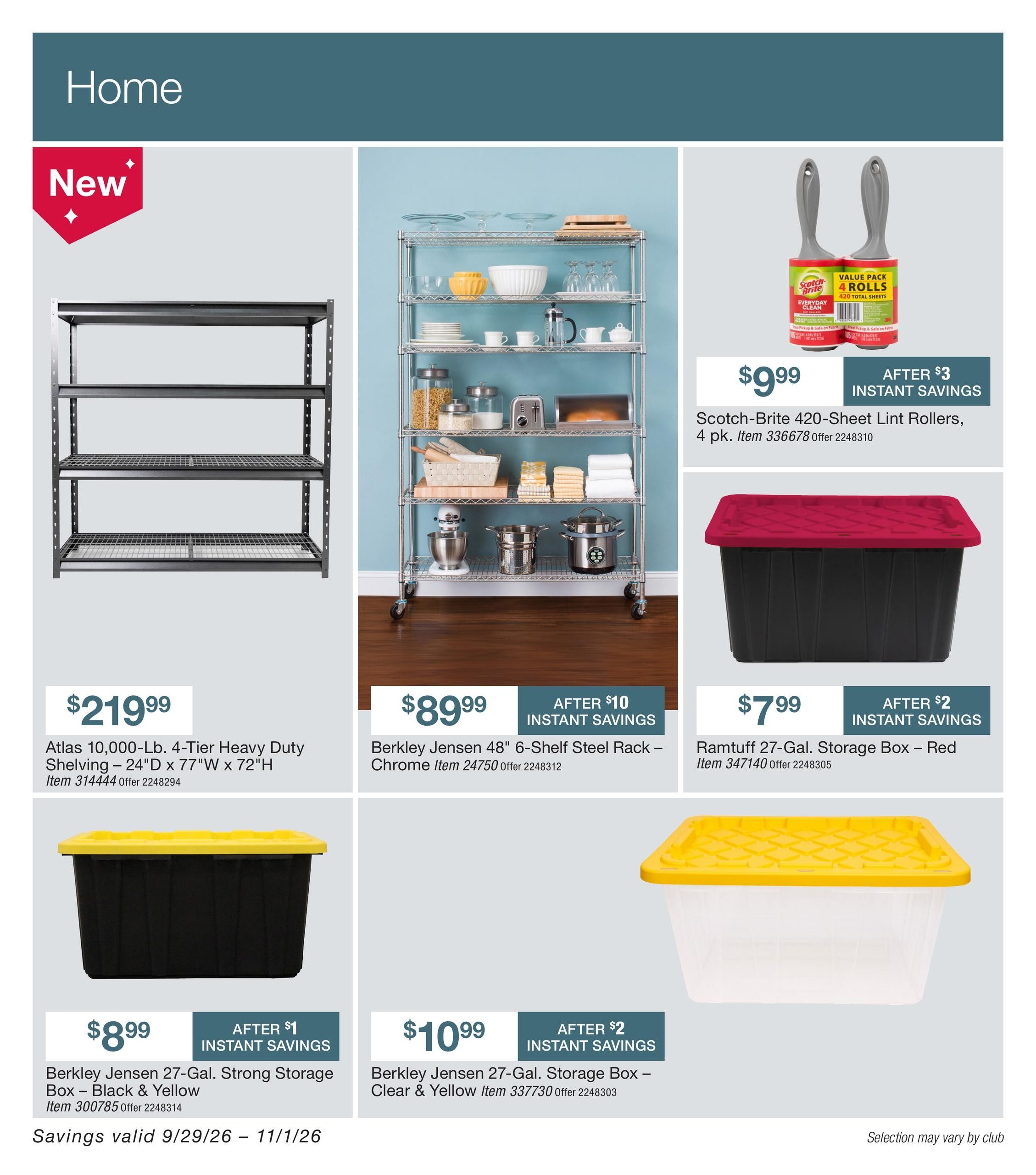 BJ's Wholesale Club Smart Saver Weekly Ad September 29 - November 1, 2026