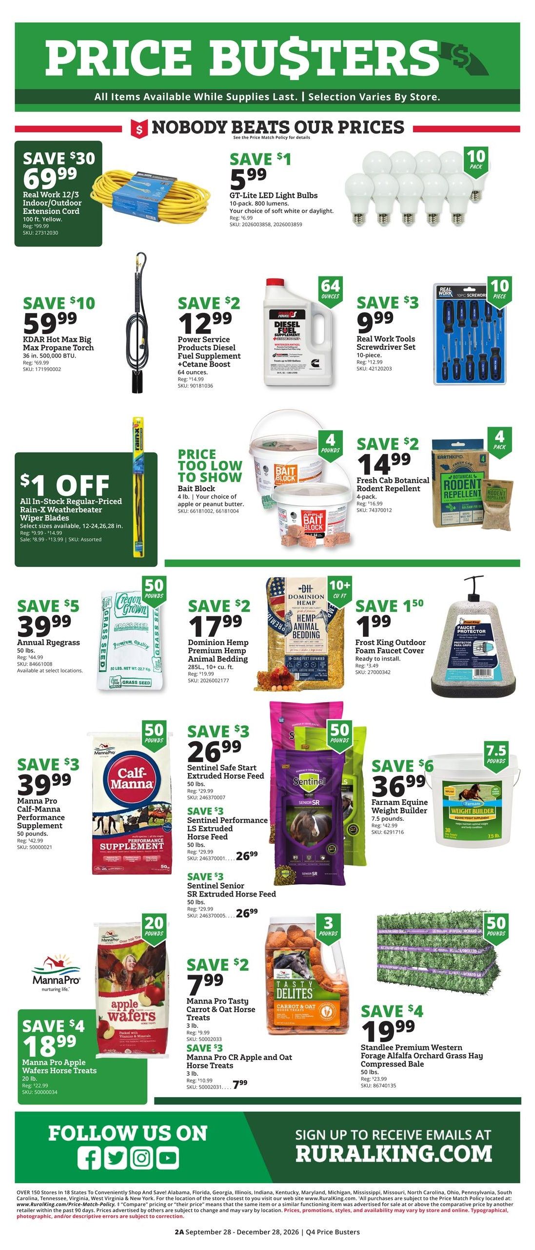 Rural King Weekly Ad September 28 - December 28, 2026