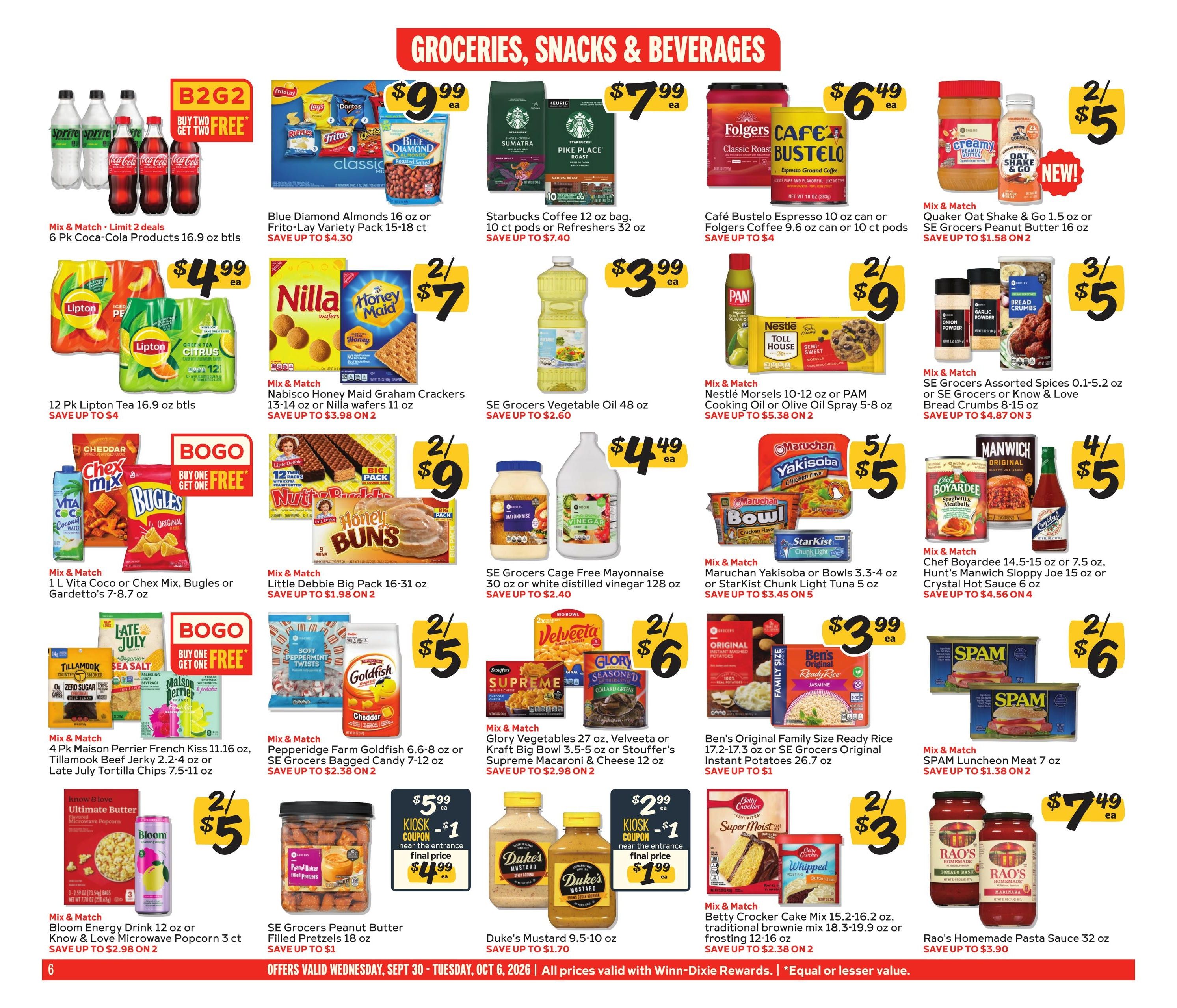 Winn-Dixie (Cape Canaveral Area, FL) Weekly Ad September 30 - October 6, 2026