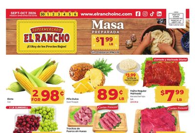 El Rancho Supermercado (Brownsville Area, TX) Weekly Ad September 30 - October 6, 2026