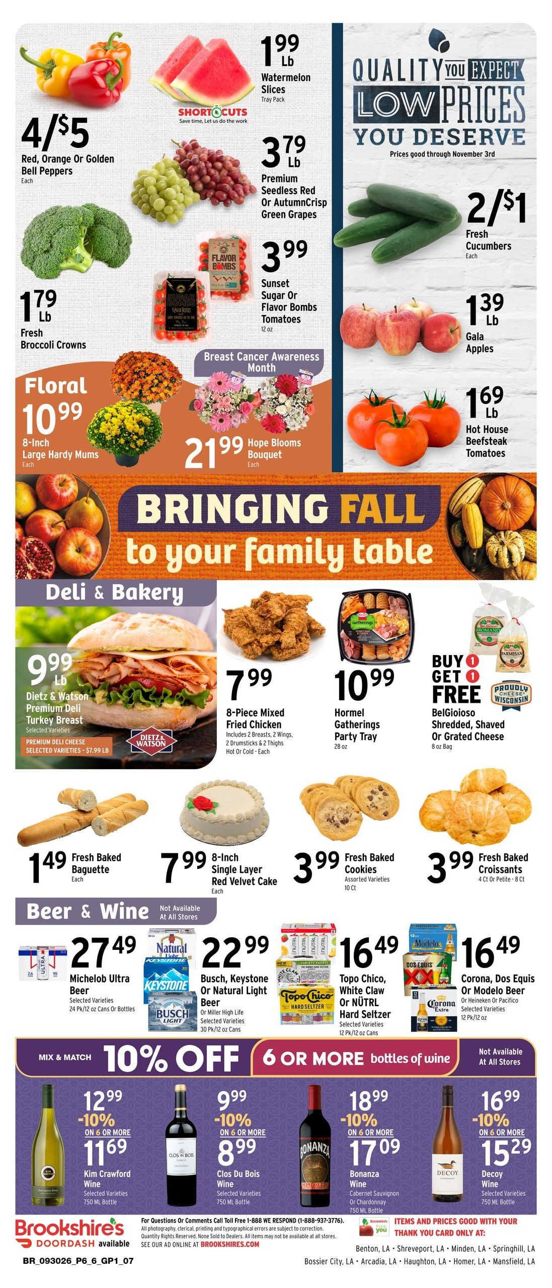 Brookshire's (Shreveport Area, LA) Weekly Ad September 30 - October 6, 2026
