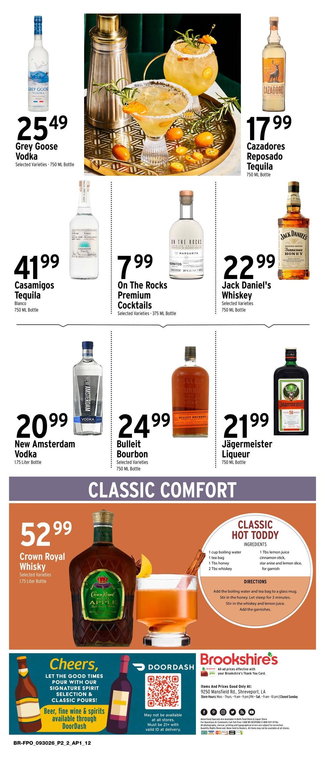 Brookshire's Liquor Beer Wine Weekly Ad September 30 - October 27, 2026