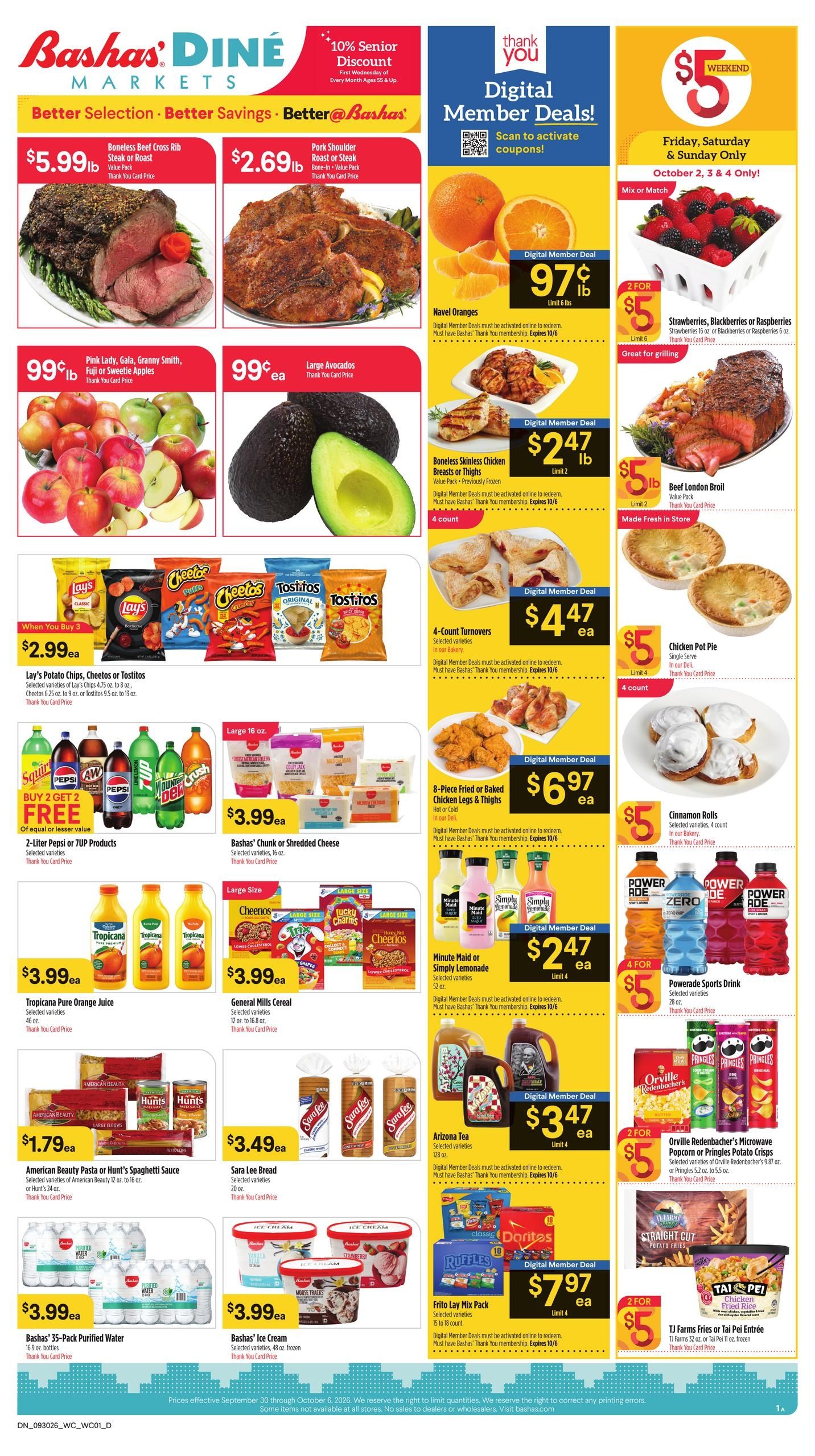 Bashas' (Dennehotso Area, AZ) Weekly Ad September 30 - October 6, 2026