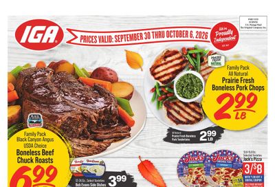 IGA (Evansville-Spencer Area, IN) Weekly Flyer (promoted) Weekly Ad September 30 - October 6, 2026