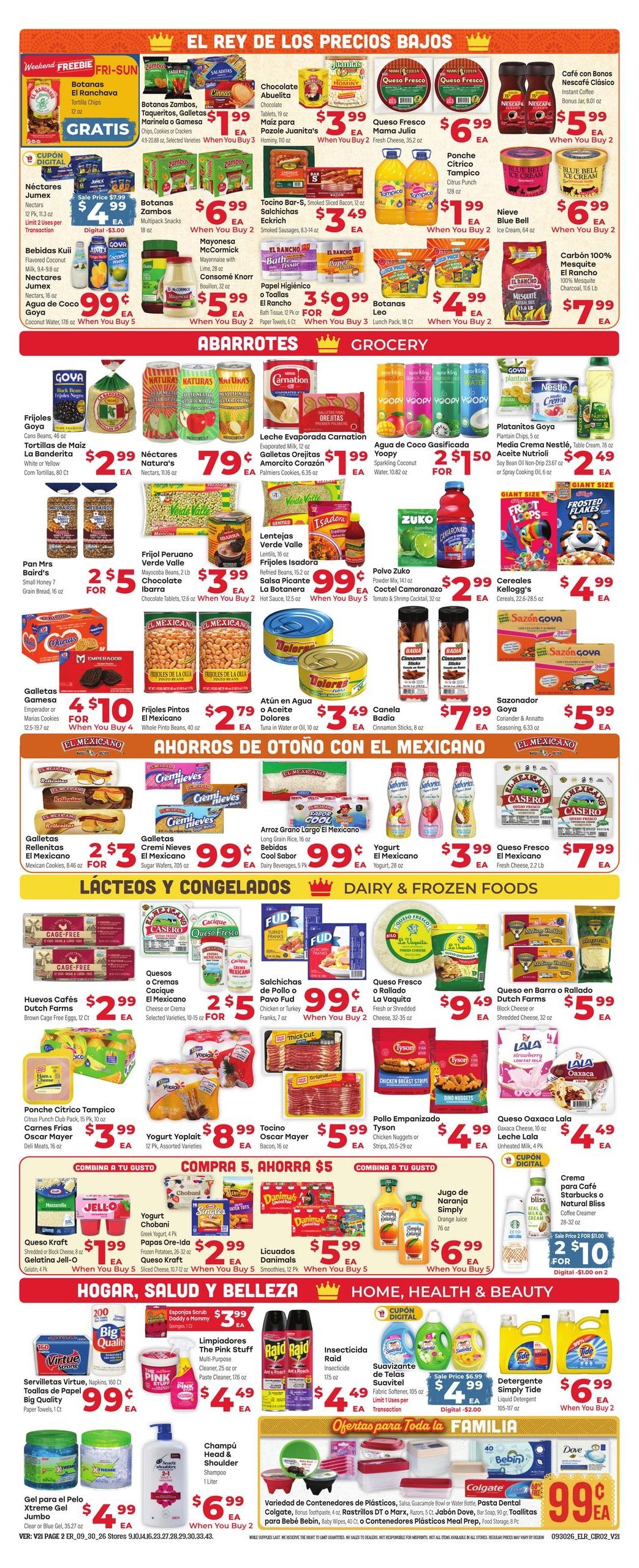 El Rancho Supermercado (Allen Area, TX) Weekly Ad September 30 - October 6, 2026