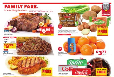 Family Fare (Rapid City Area, SD) Weekly Ad September 27 - October 3, 2026