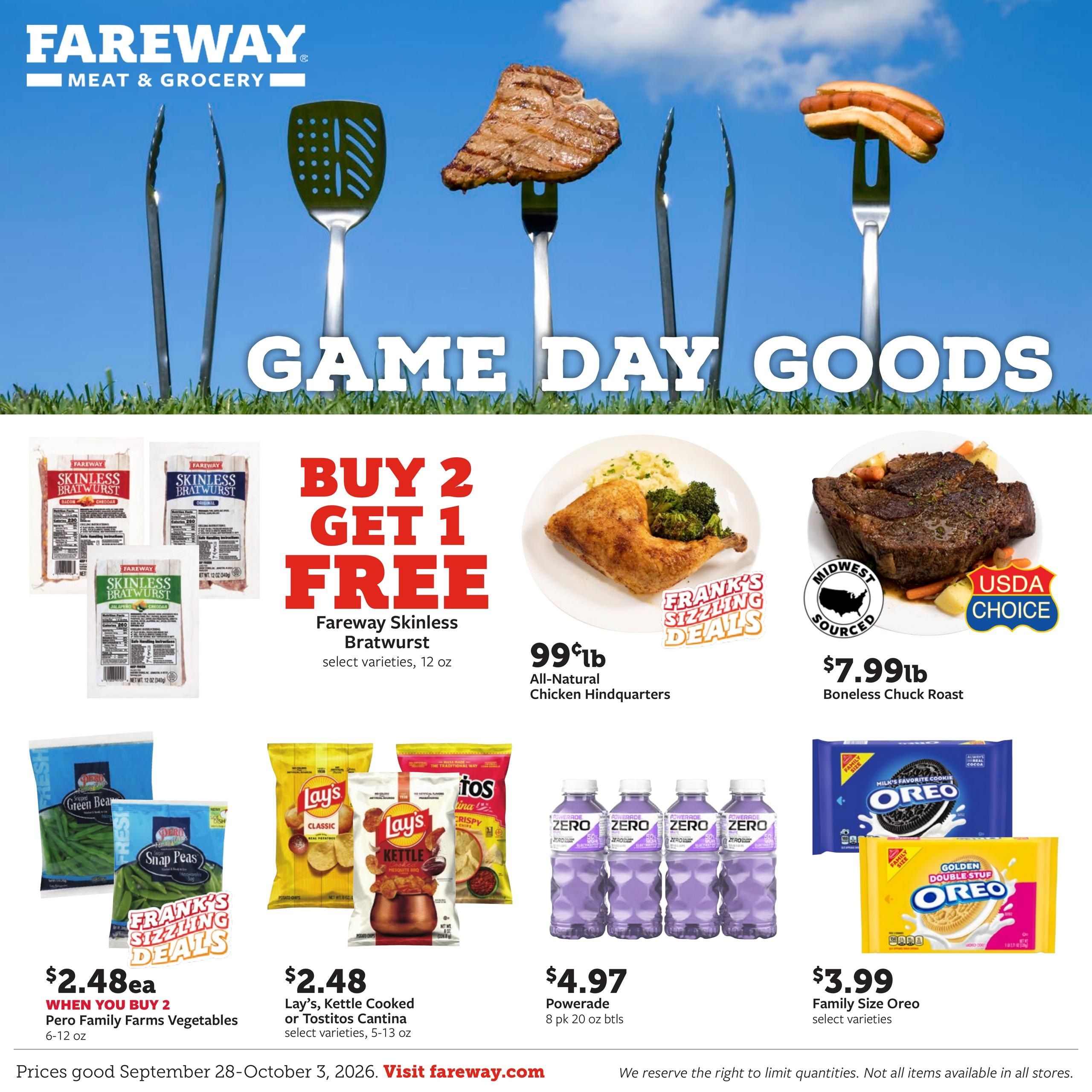 Fareway (Des Moines Area, IA) Weekly Ad September 28 - October 3, 2026