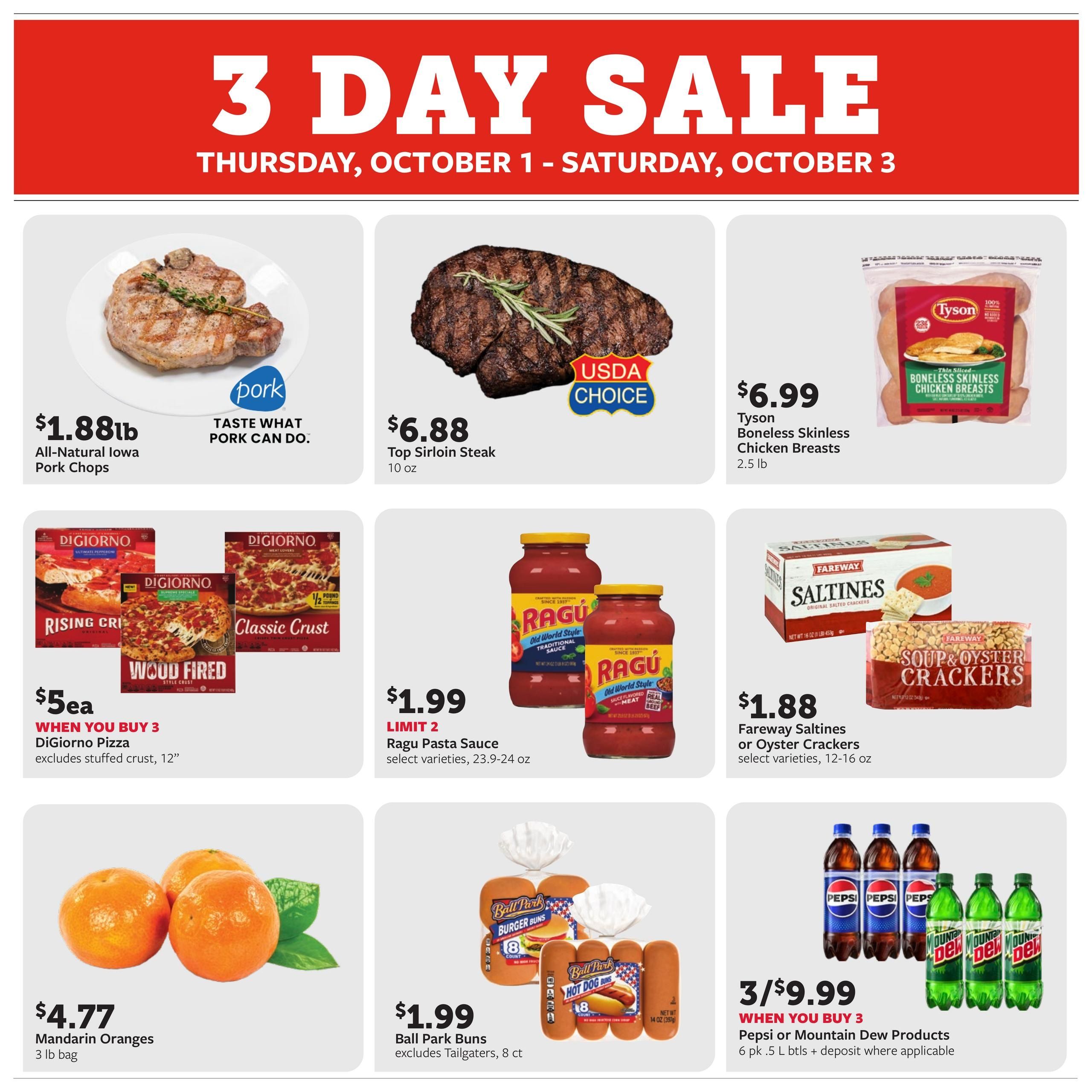 Fareway (Des Moines Area, IA) Weekly Ad September 28 - October 3, 2026