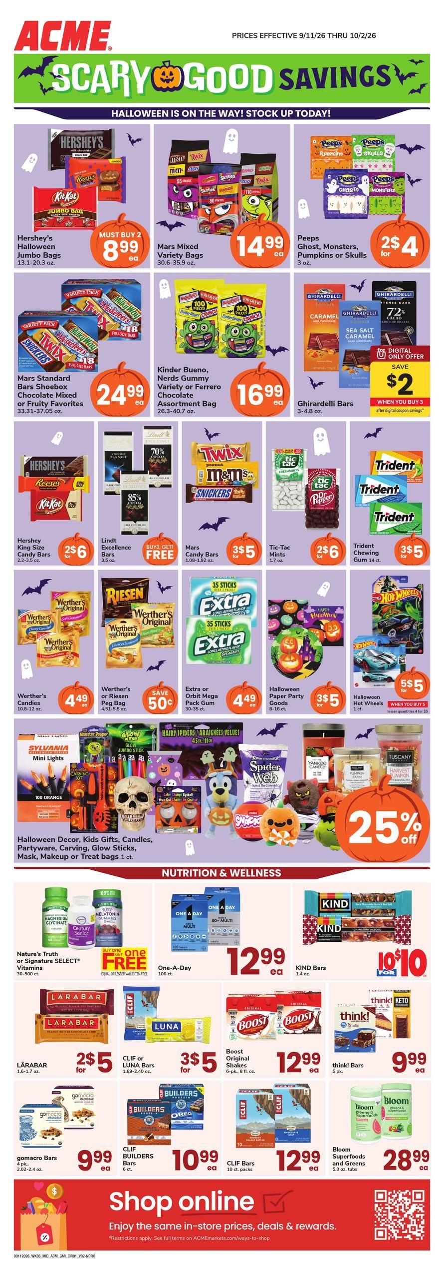Acme Markets (Bethany Beach Area, DE) Health, Home & Beauty Weekly Ad September 11 - October 1, 2026