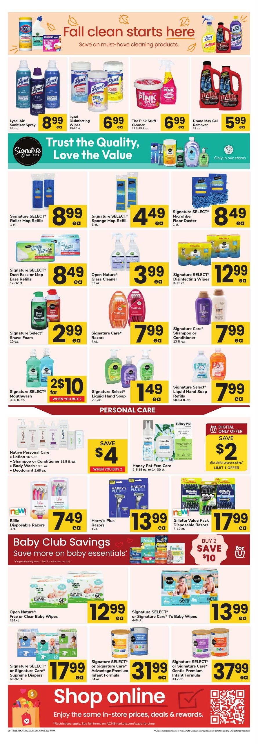 Acme Markets (Bethany Beach Area, DE) Health, Home & Beauty Weekly Ad September 11 - October 1, 2026