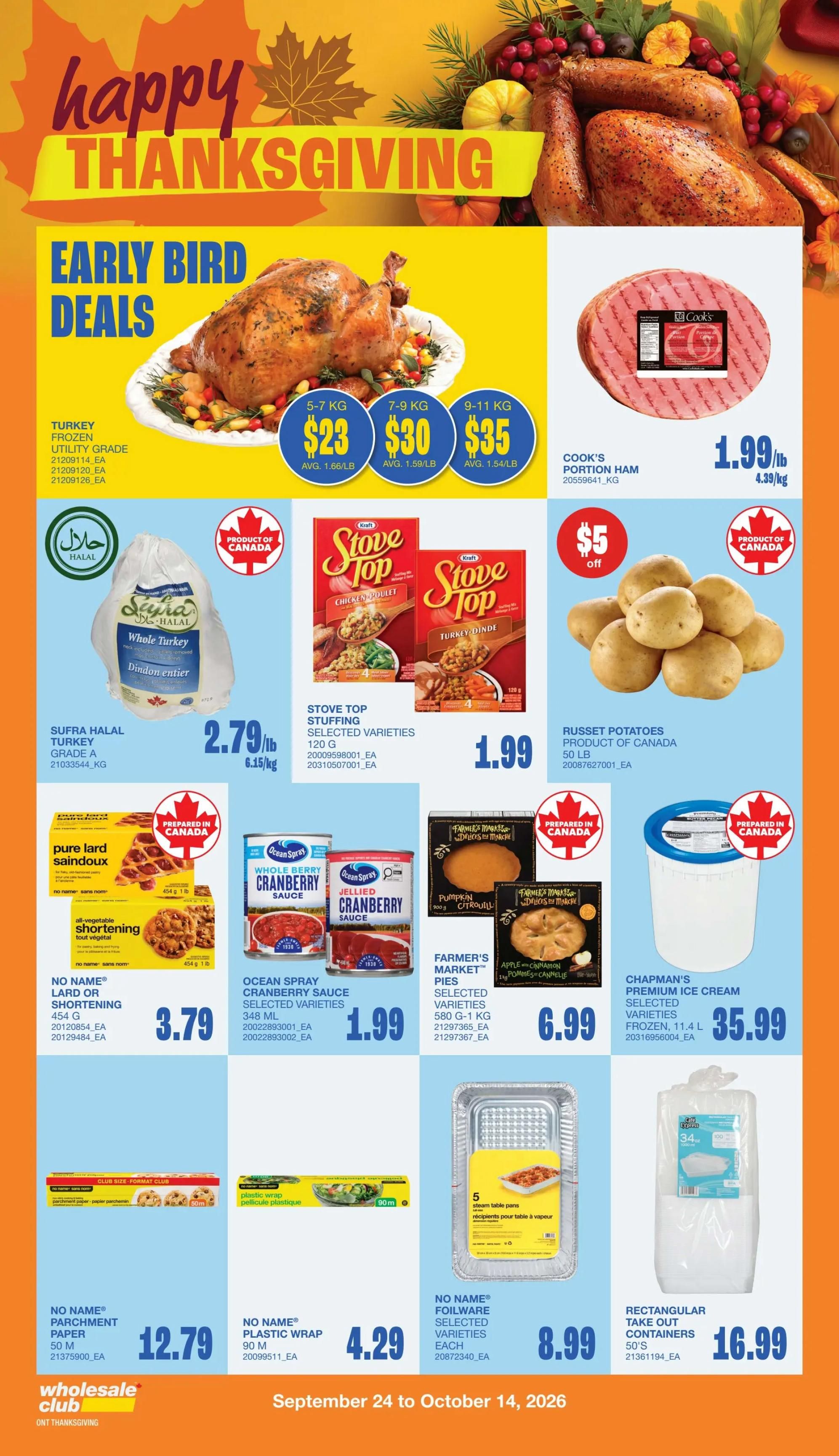 Wholesale Club (ON) Flyer October 1 to 7