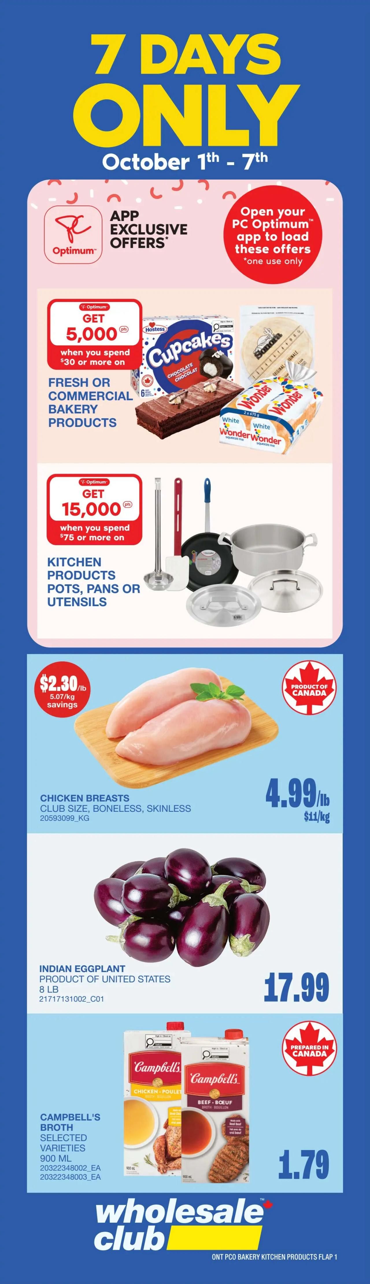 Wholesale Club (ON) Flyer October 1 to 7