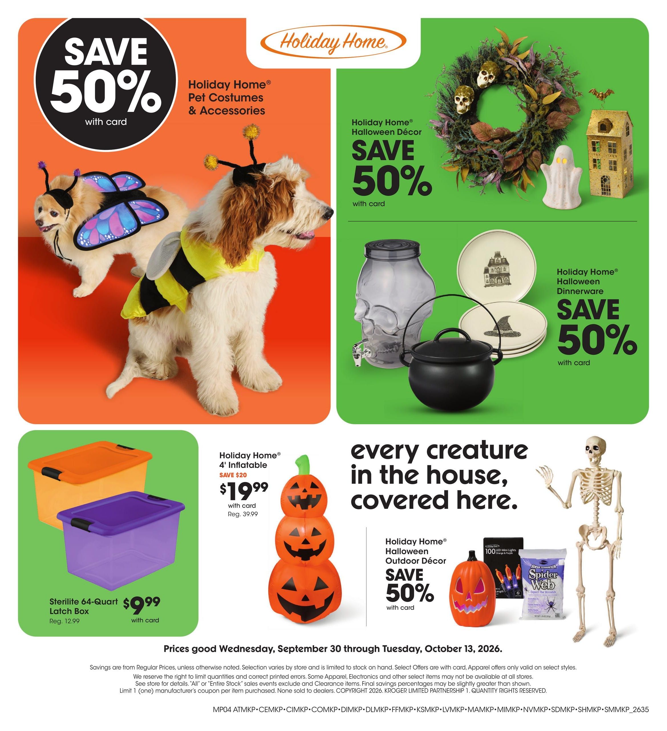 Fry's Food Stores Home & Apparel Weekly Ad September 30 - October 13, 2026