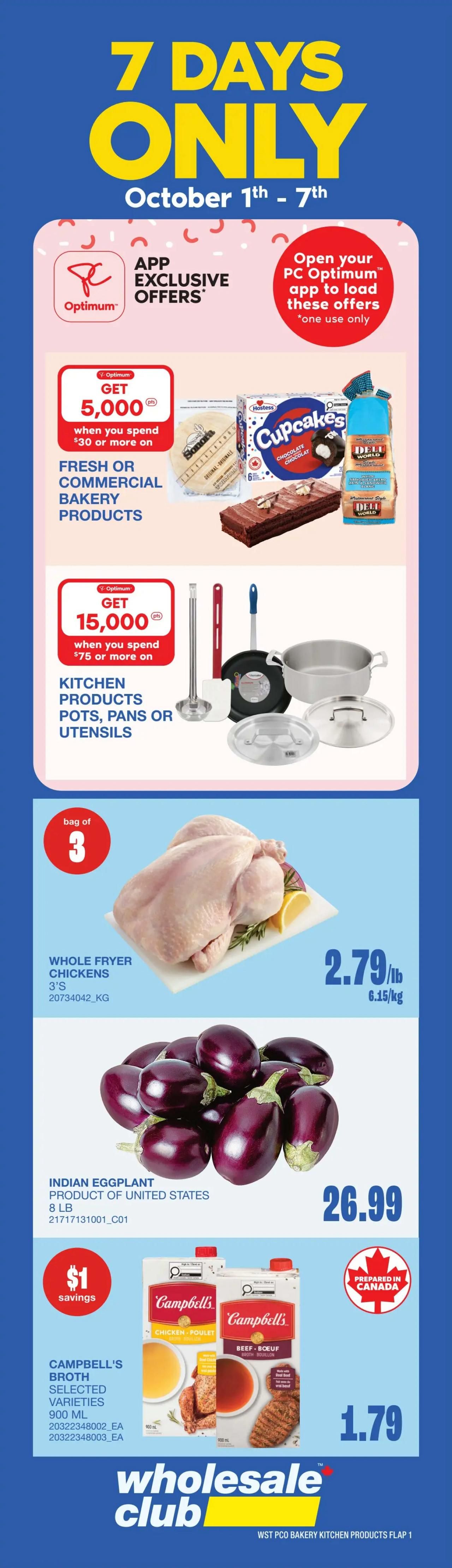 Wholesale Club (West) Flyer October 1 to 7