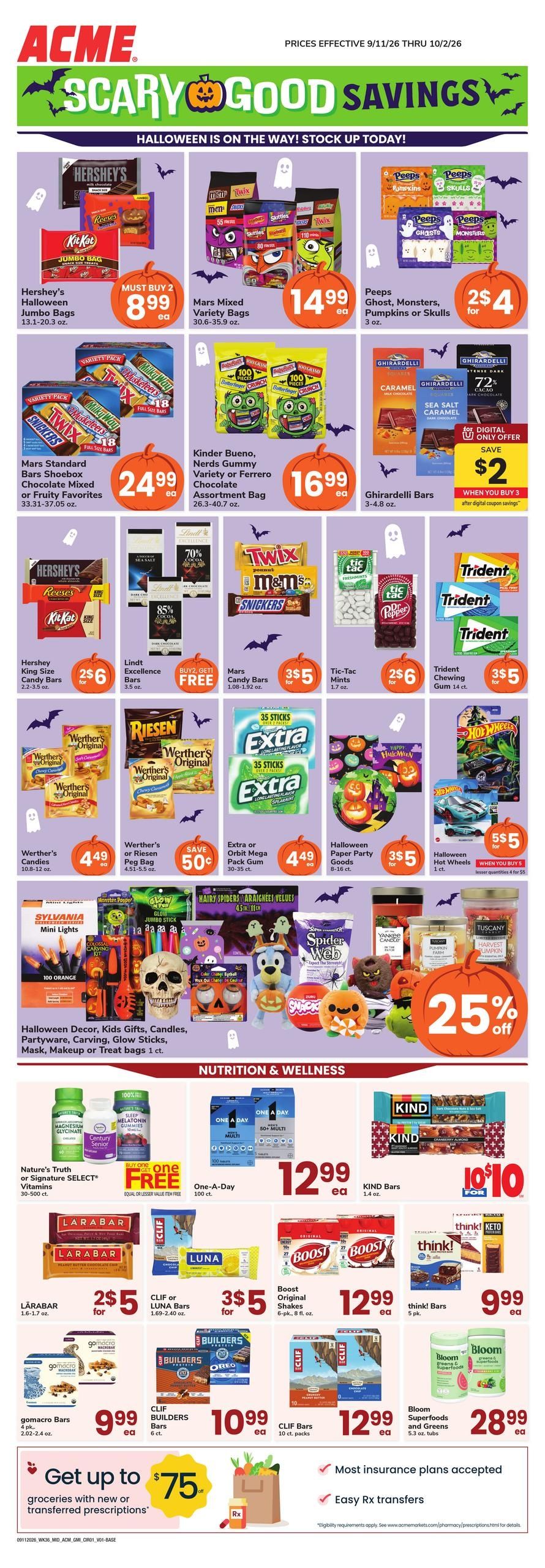 Acme Markets (Cheswold Area, DE) Health, Home & Beauty Weekly Ad September 11 - October 1, 2026