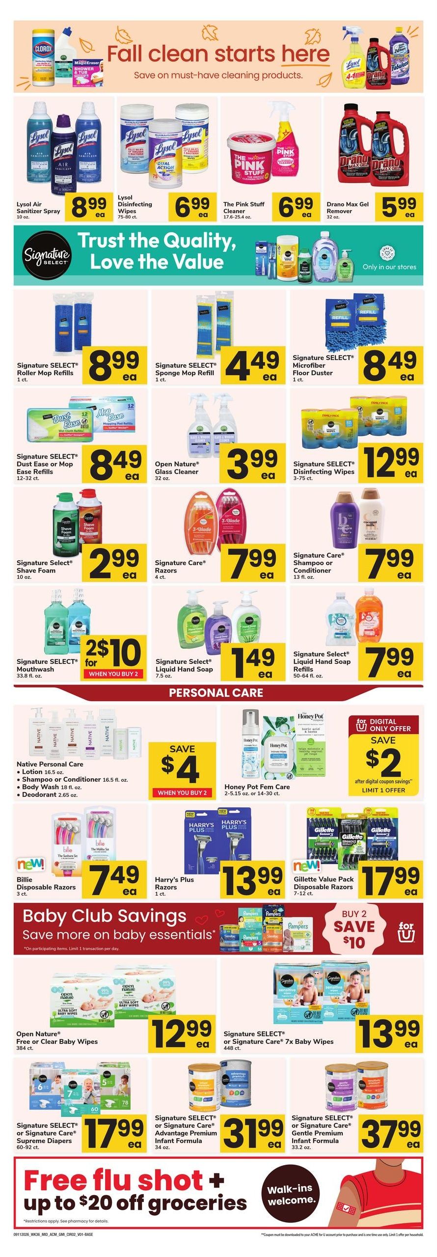 Acme Markets (Cheswold Area, DE) Health, Home & Beauty Weekly Ad September 11 - October 1, 2026