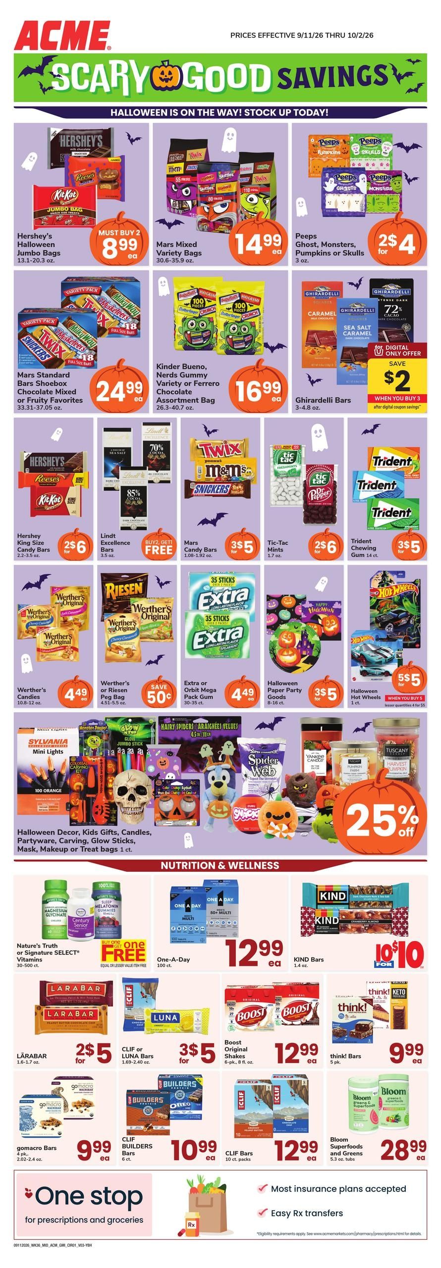 Acme Markets (Waterbury Area, CT) Health, Home & Beauty Weekly Ad September 11 - October 1, 2026