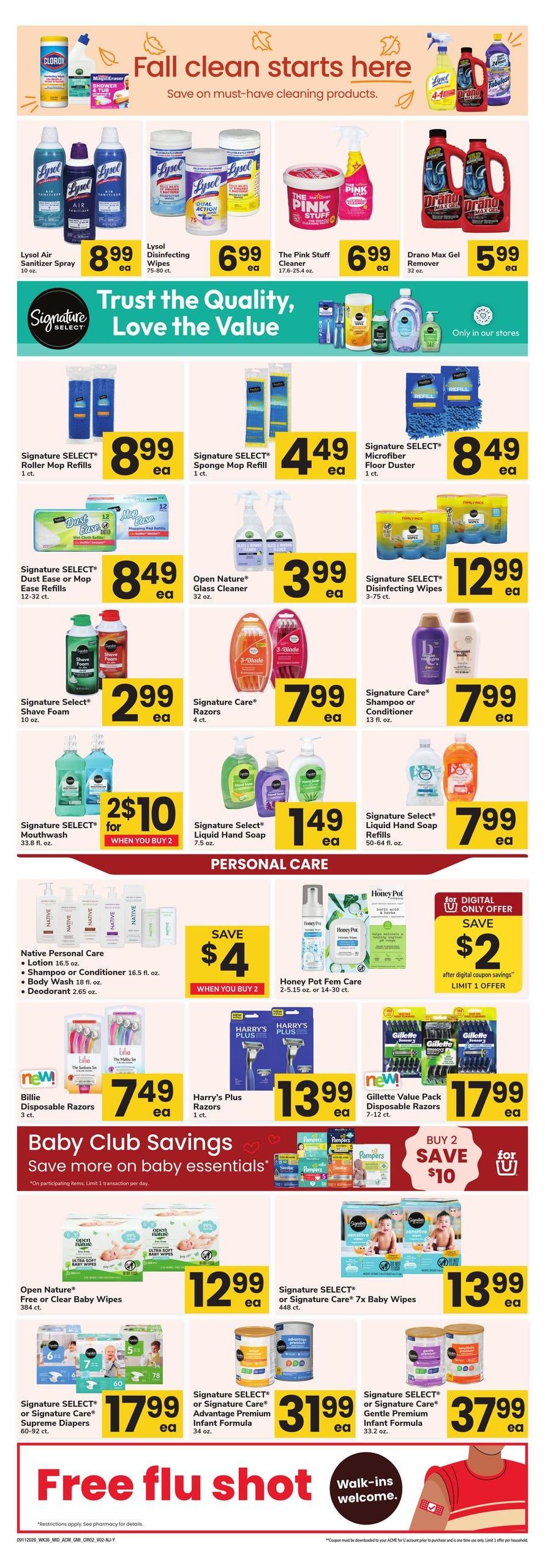 Acme Markets (Waterbury Area, CT) Health, Home & Beauty Weekly Ad September 11 - October 1, 2026