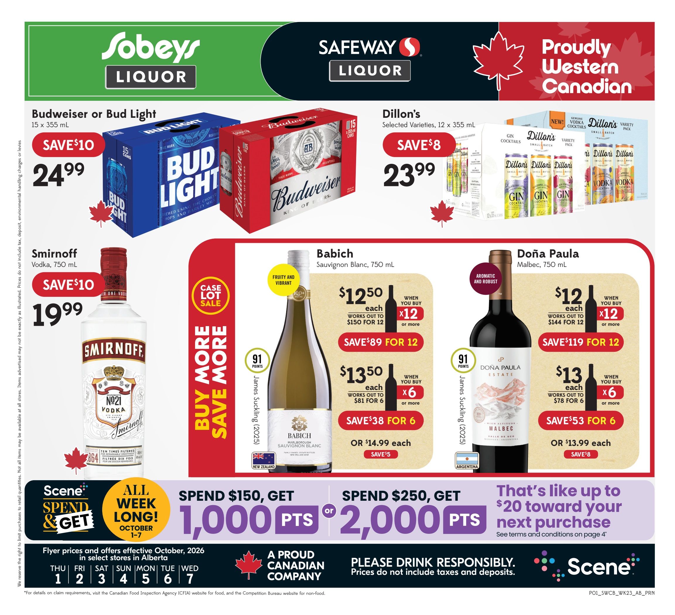 Sobeys/Safeway (AB) SWCB Flyer October 1 to 7