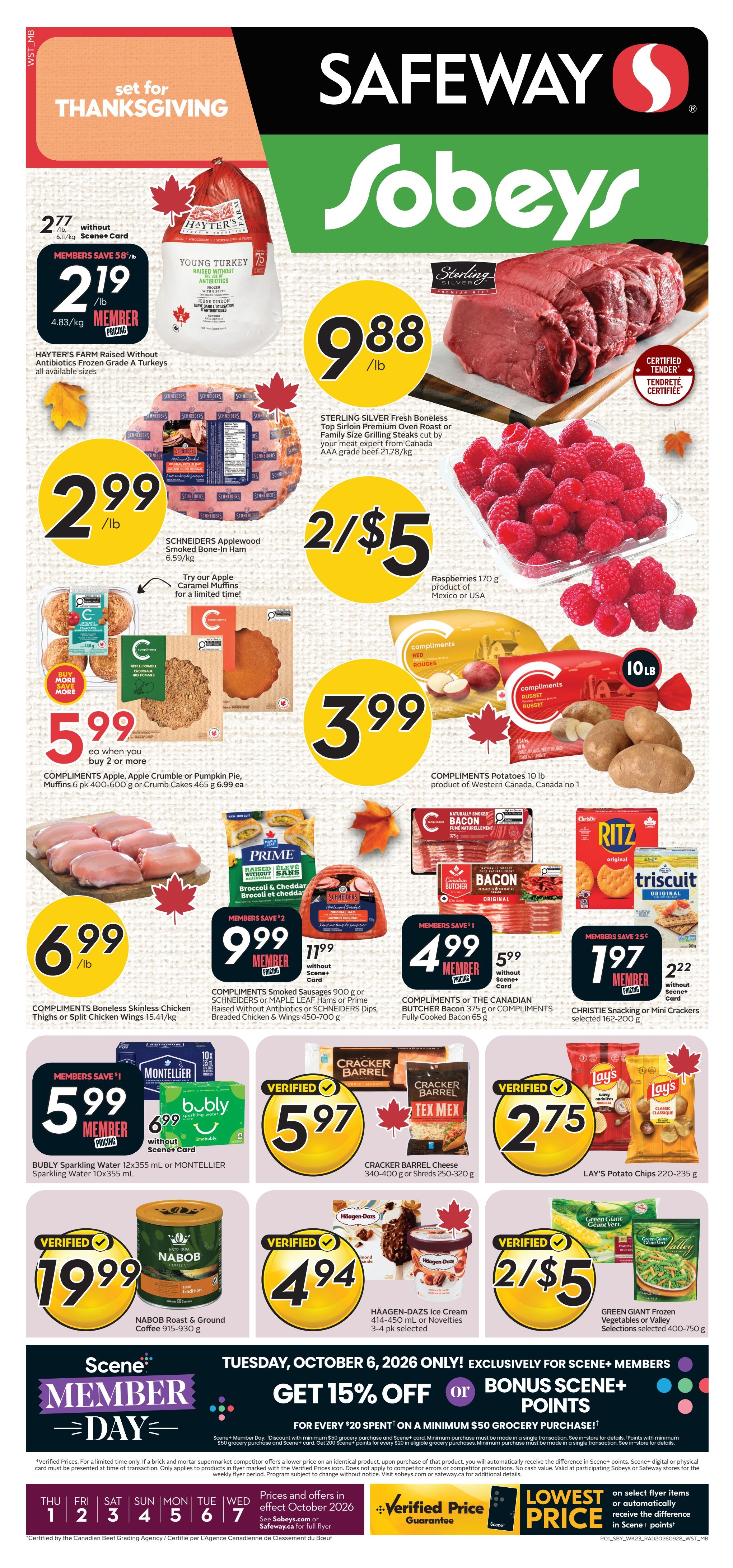 Sobeys/Safeway (MB) Flyer October 1 to 7