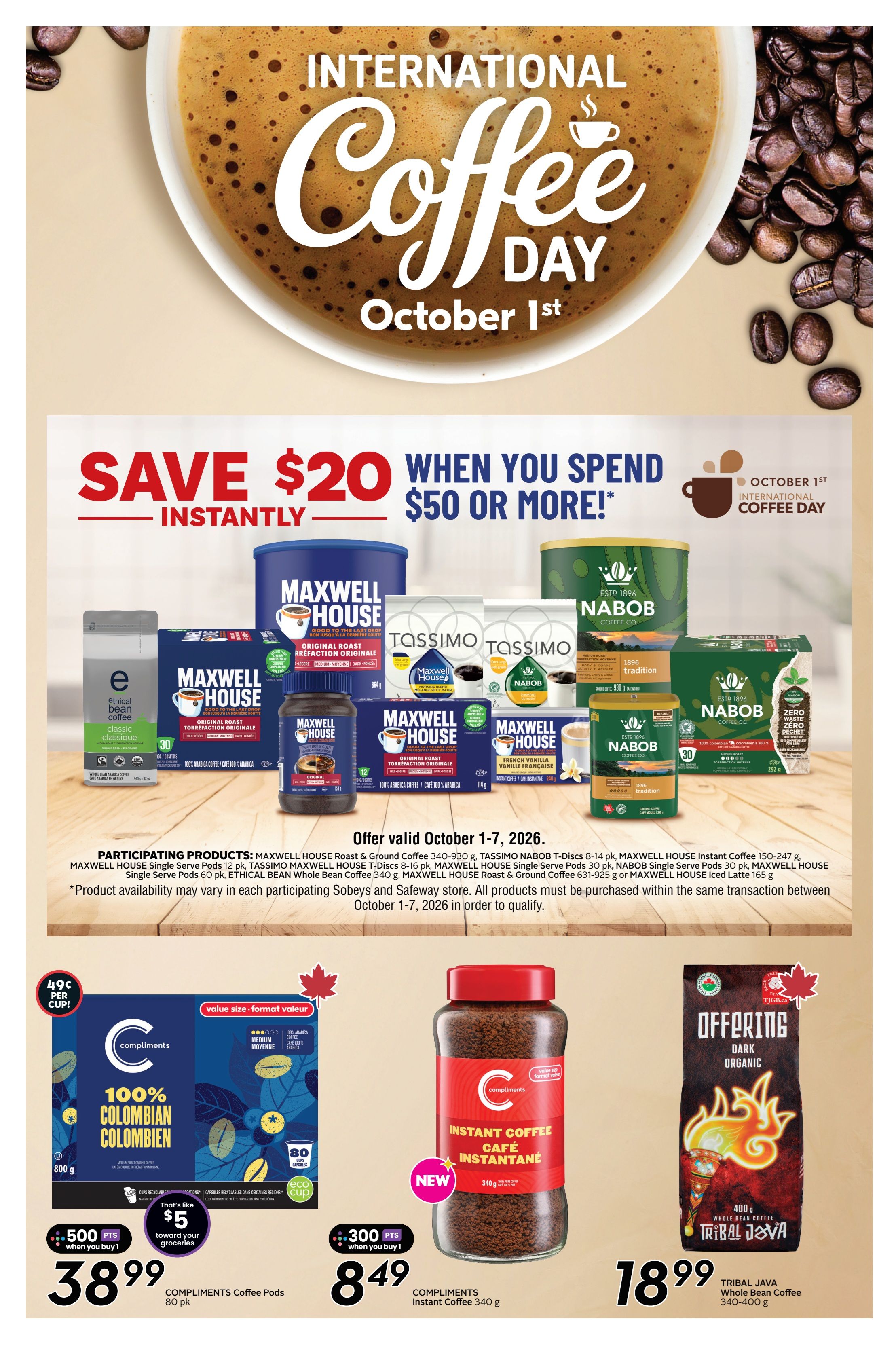 Sobeys/Safeway (MB) Flyer October 1 to 7