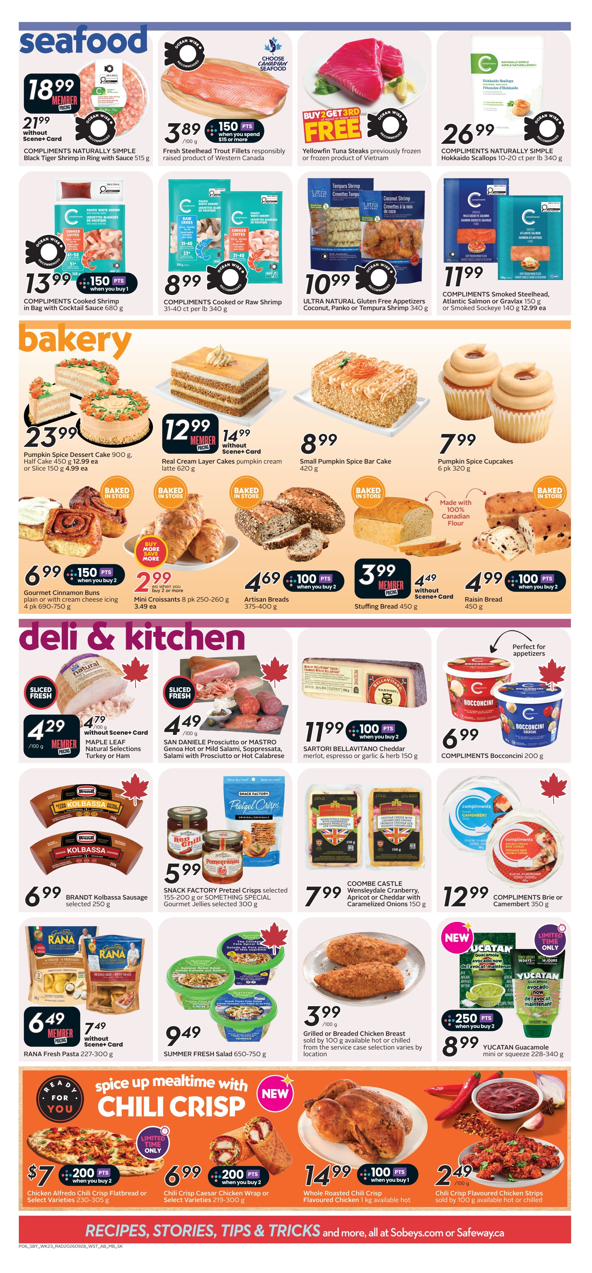 Sobeys/Safeway (SK) Flyer October 1 to 7